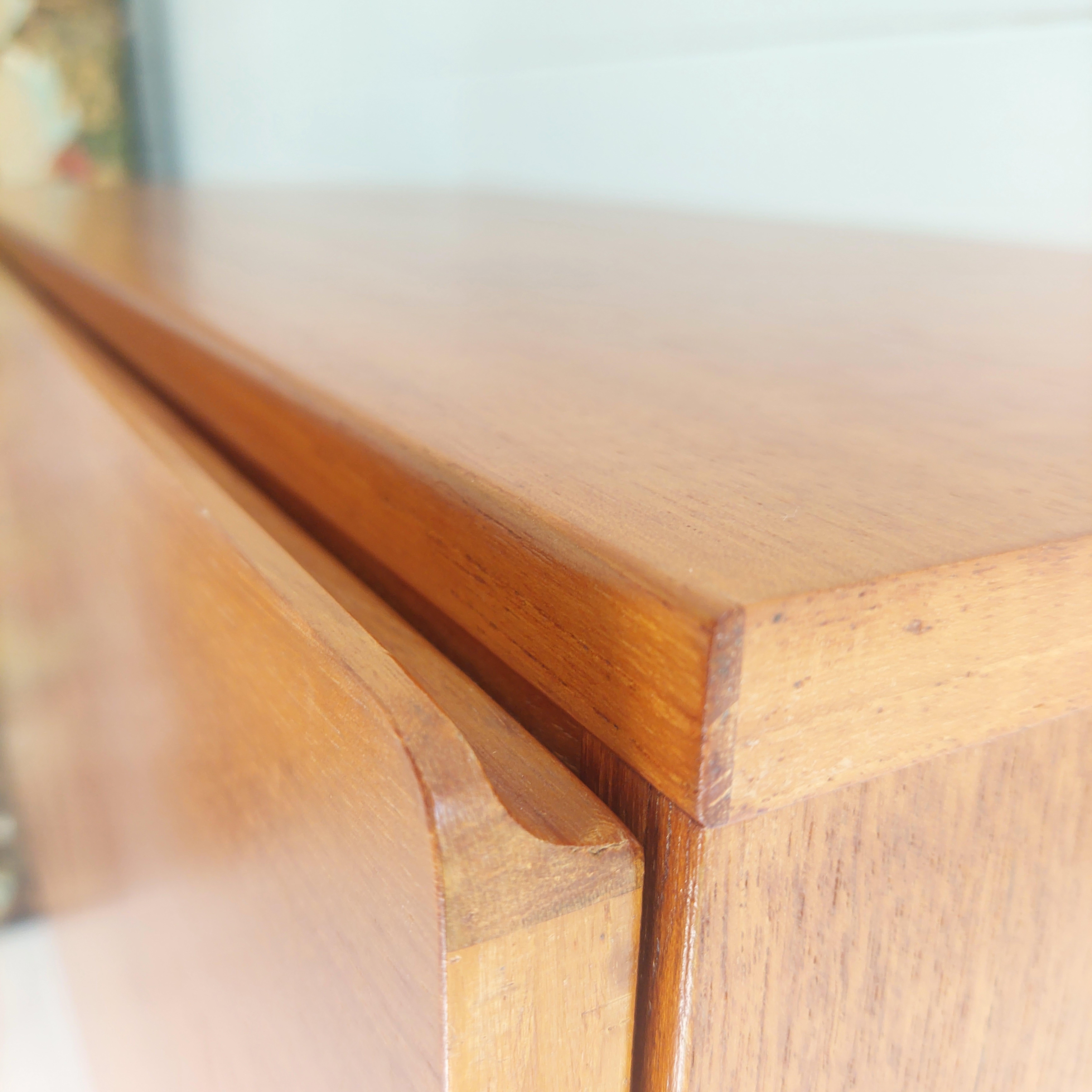 Mid Century Teak Beaver And Tapley Wall Drinks Cabinet Bureau  floating Desk 60s 11