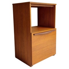 Vintage Midcentury Teak Bedside Cabinet Nightstand, 60s
