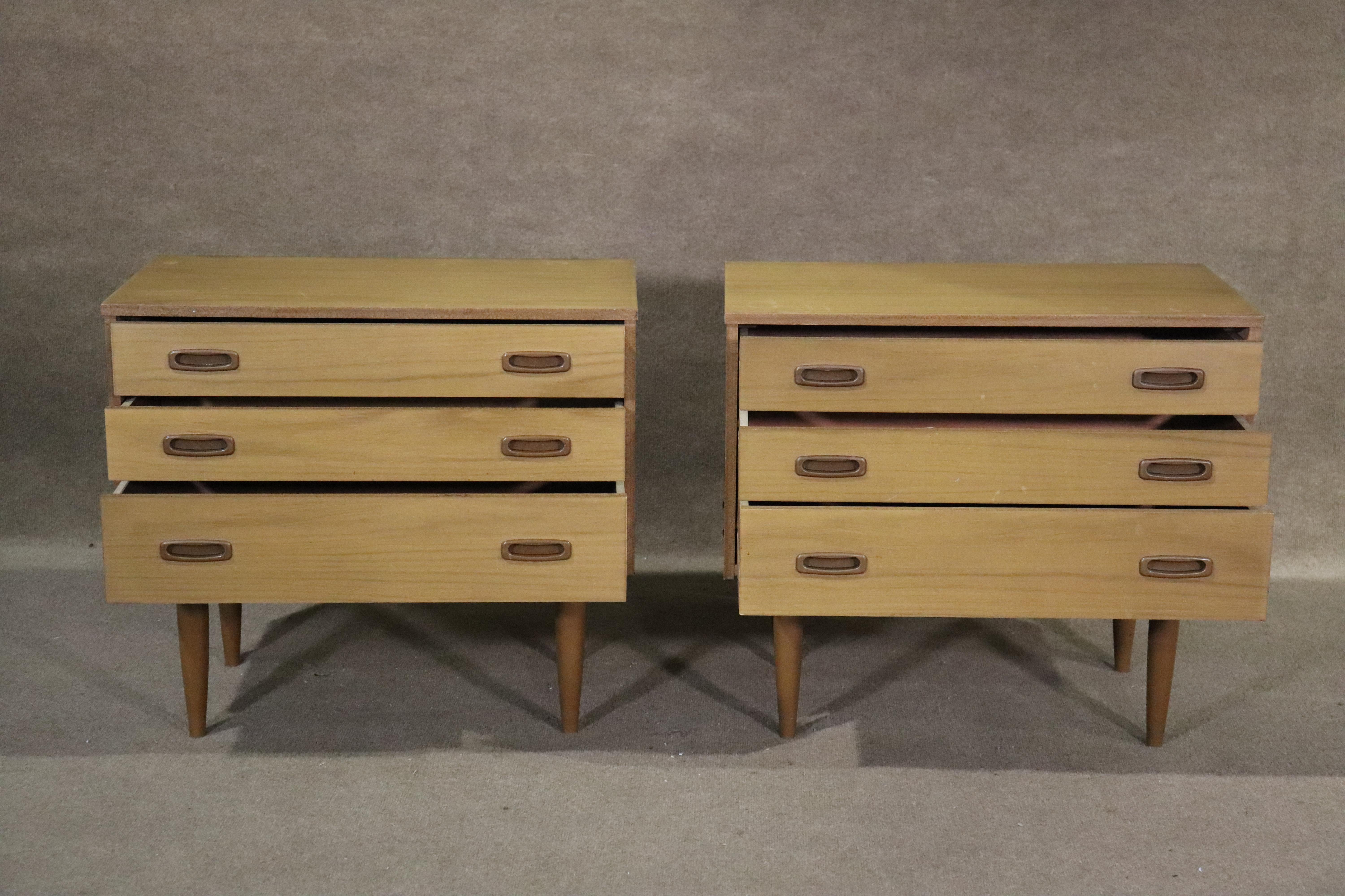 Mid-Century Modern Mid-Century Teak Bedside Dressers For Sale