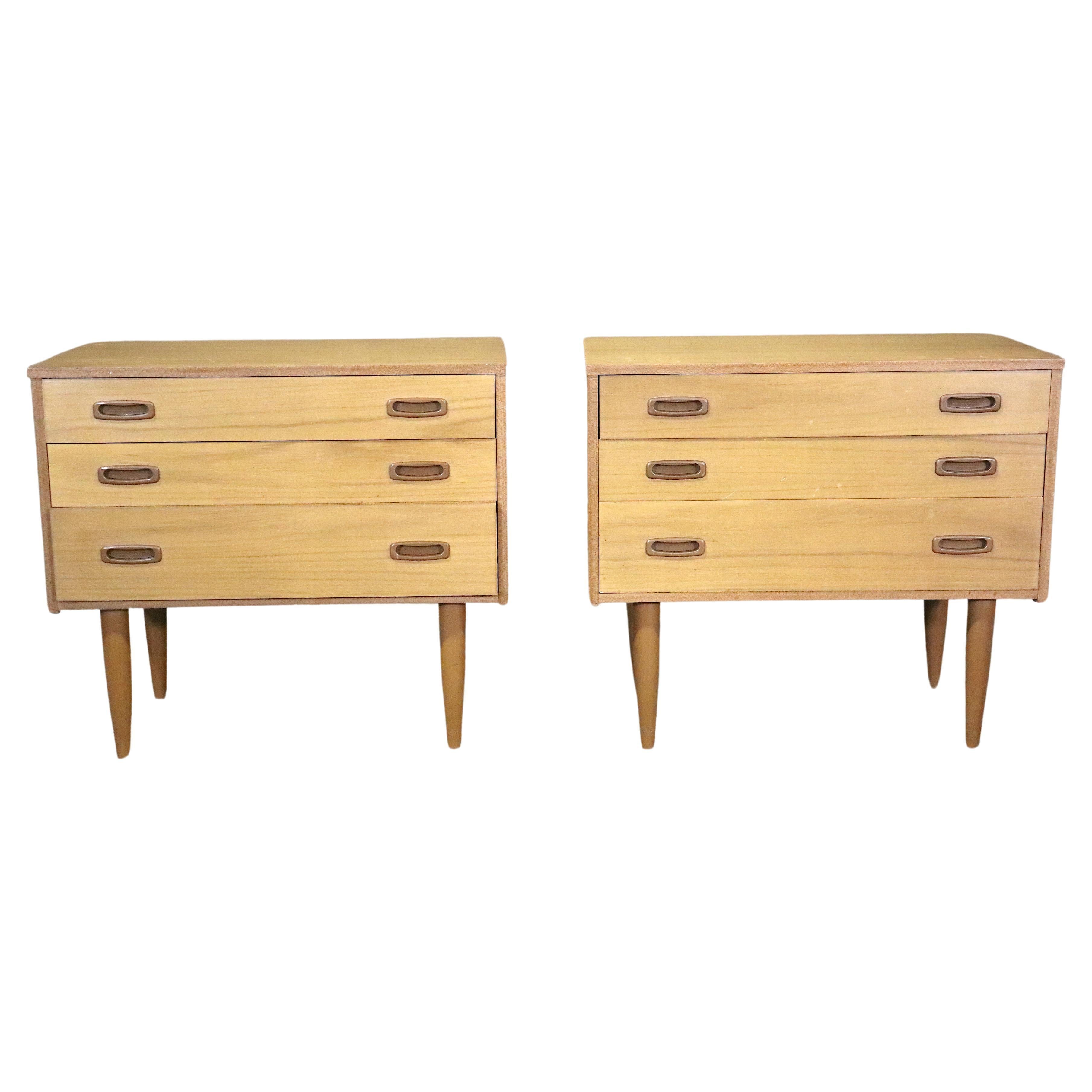Mid-Century Teak Bedside Dressers