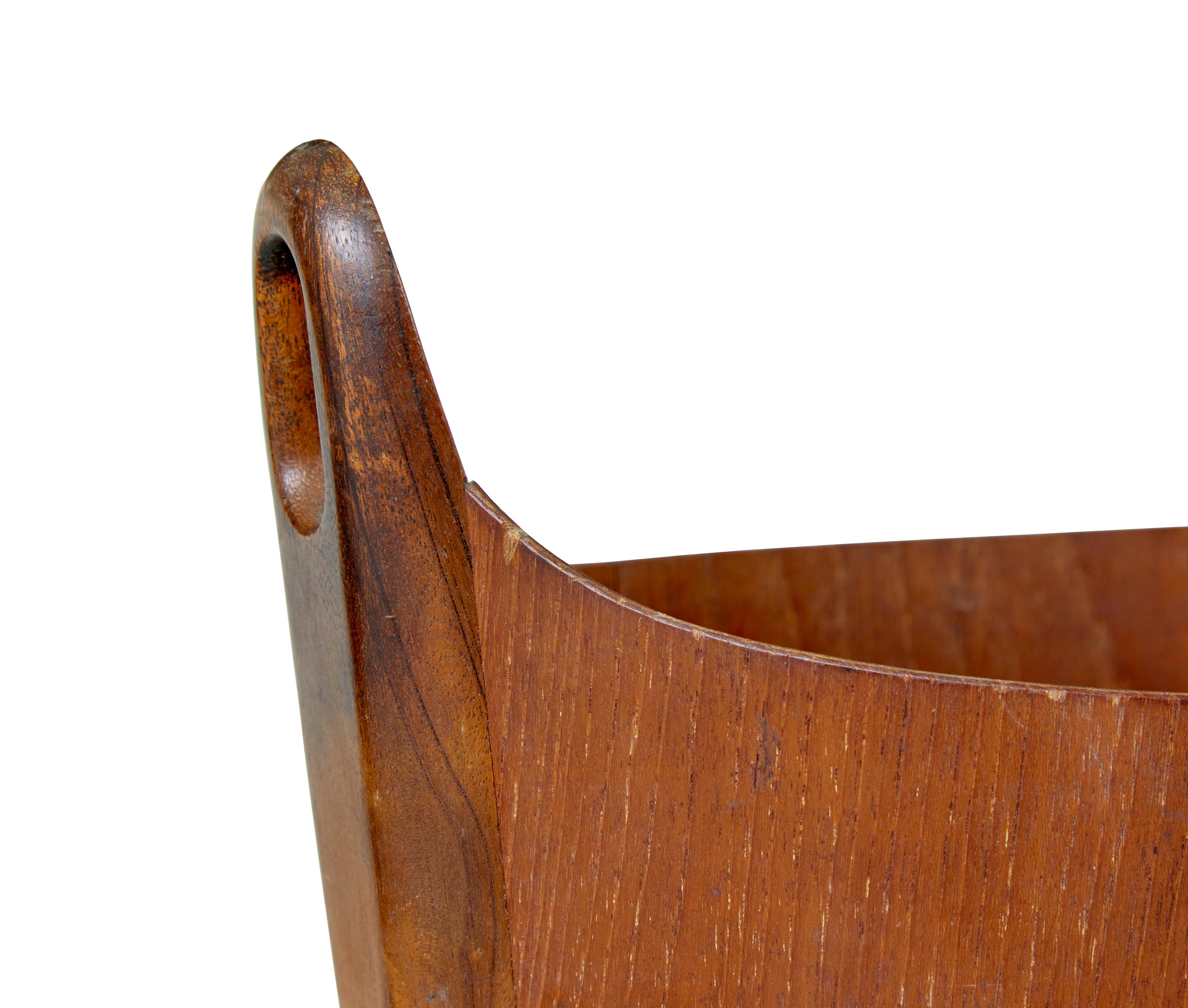 Bidone in teak di metà secolo di Einer Barnes per P.S. Heggen In condizioni buone in vendita a Debenham, Suffolk