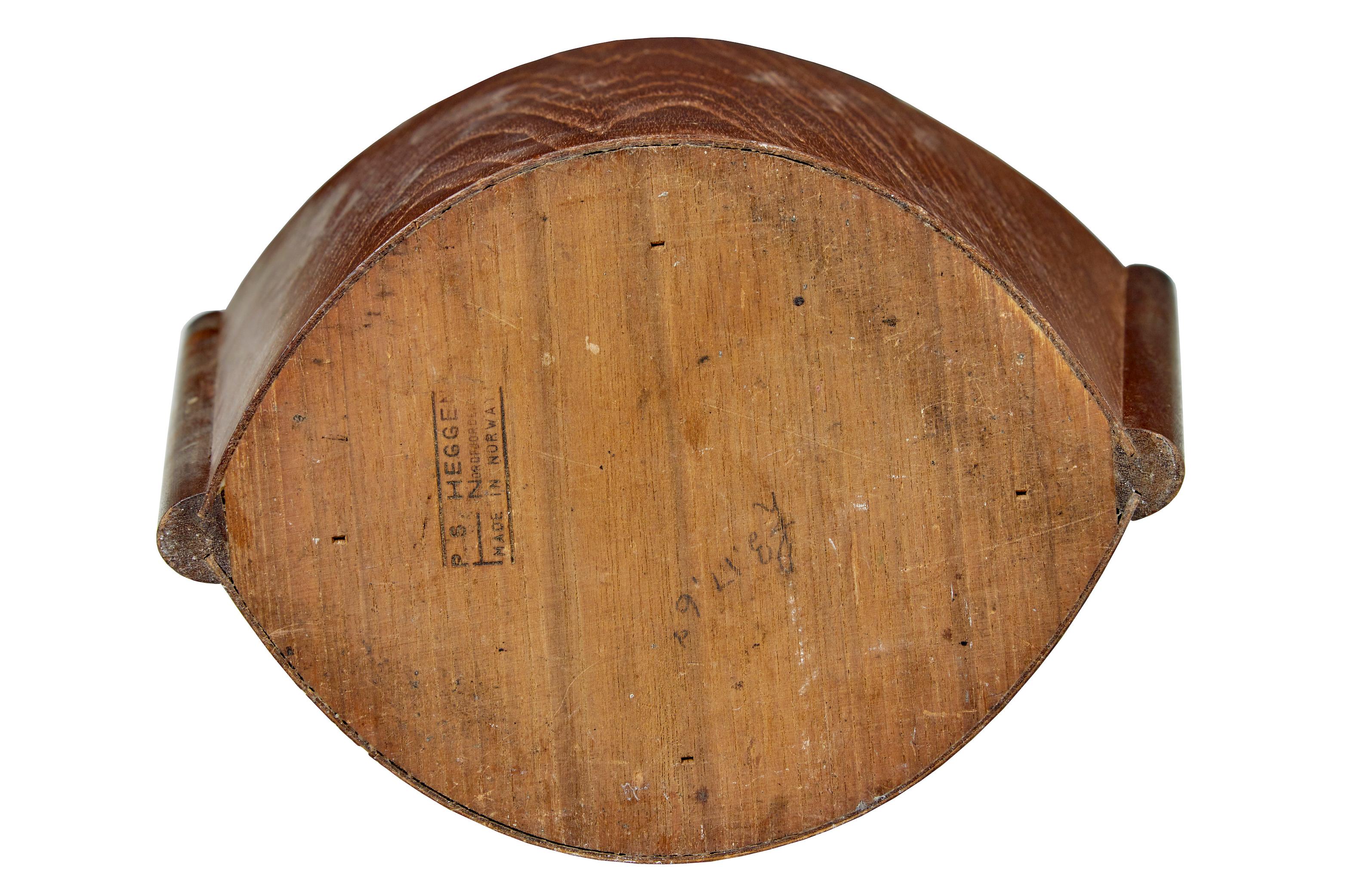 Bidone in teak di metà secolo di Einer Barnes per P.S. Heggen in vendita 1