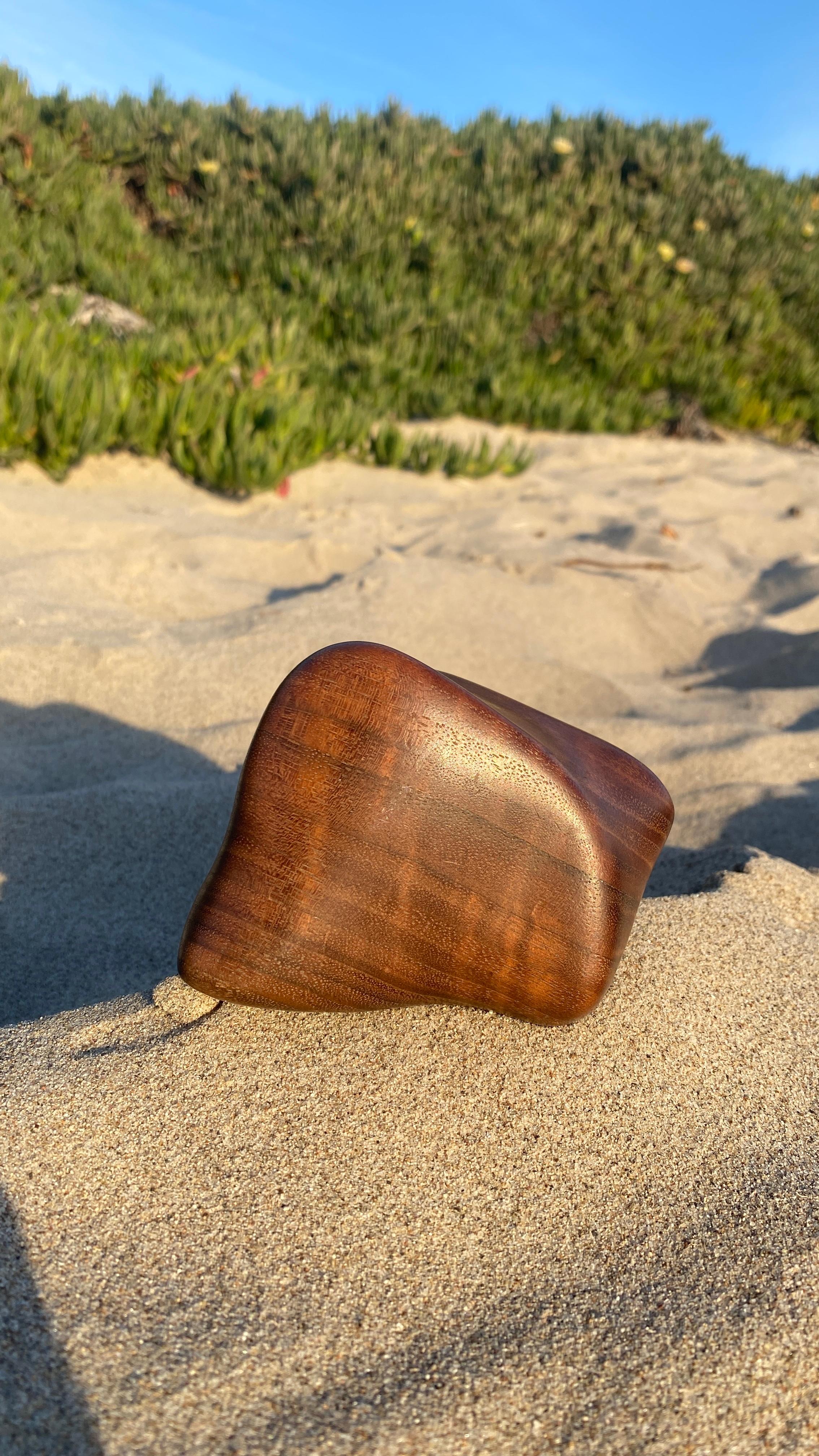 Teak Scultura astratta biomorfa in teak della metà del secolo scorso in vendita