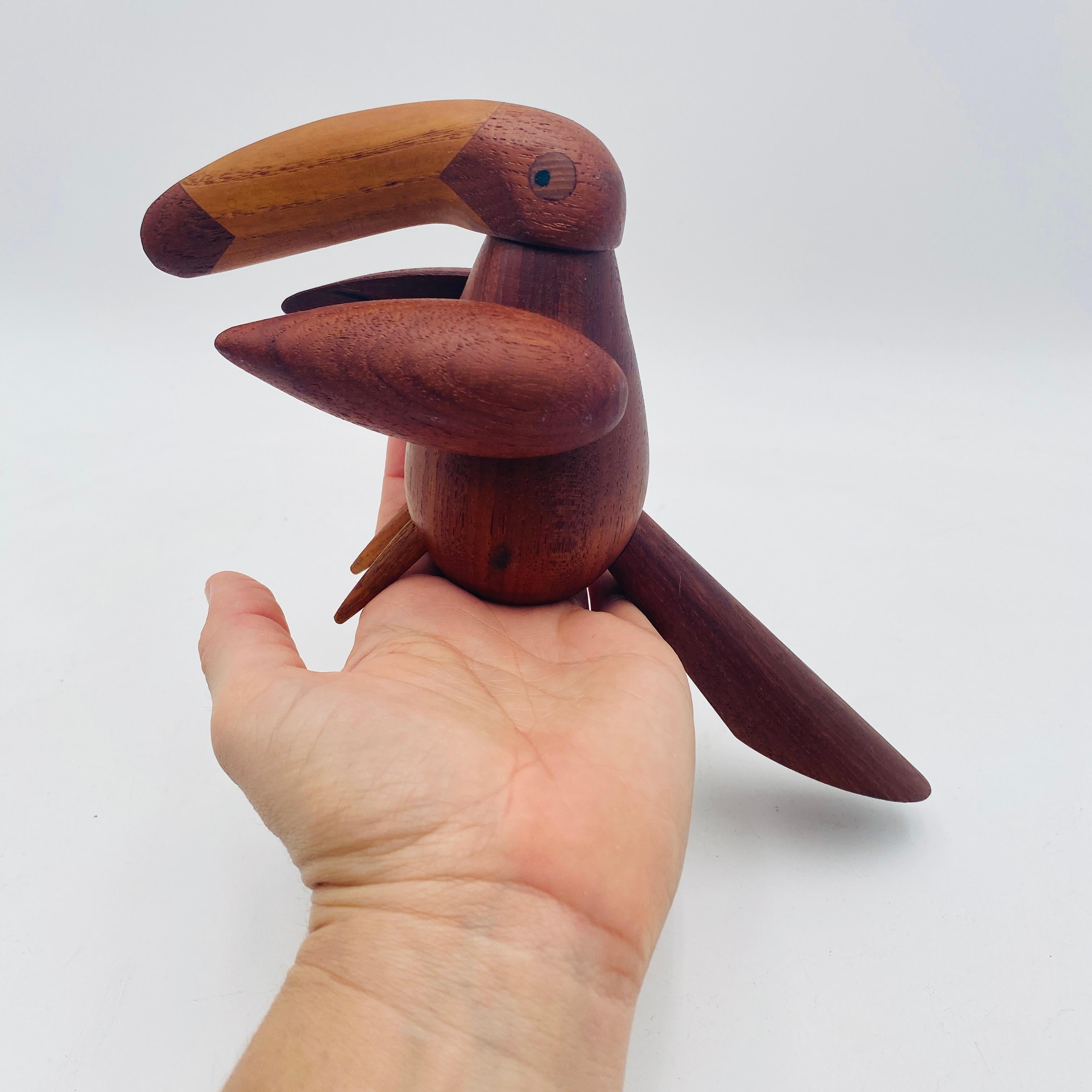 Mid Century Teak Vogel Pfeffermühle Pfeffermühle Dänemark im Angebot 7