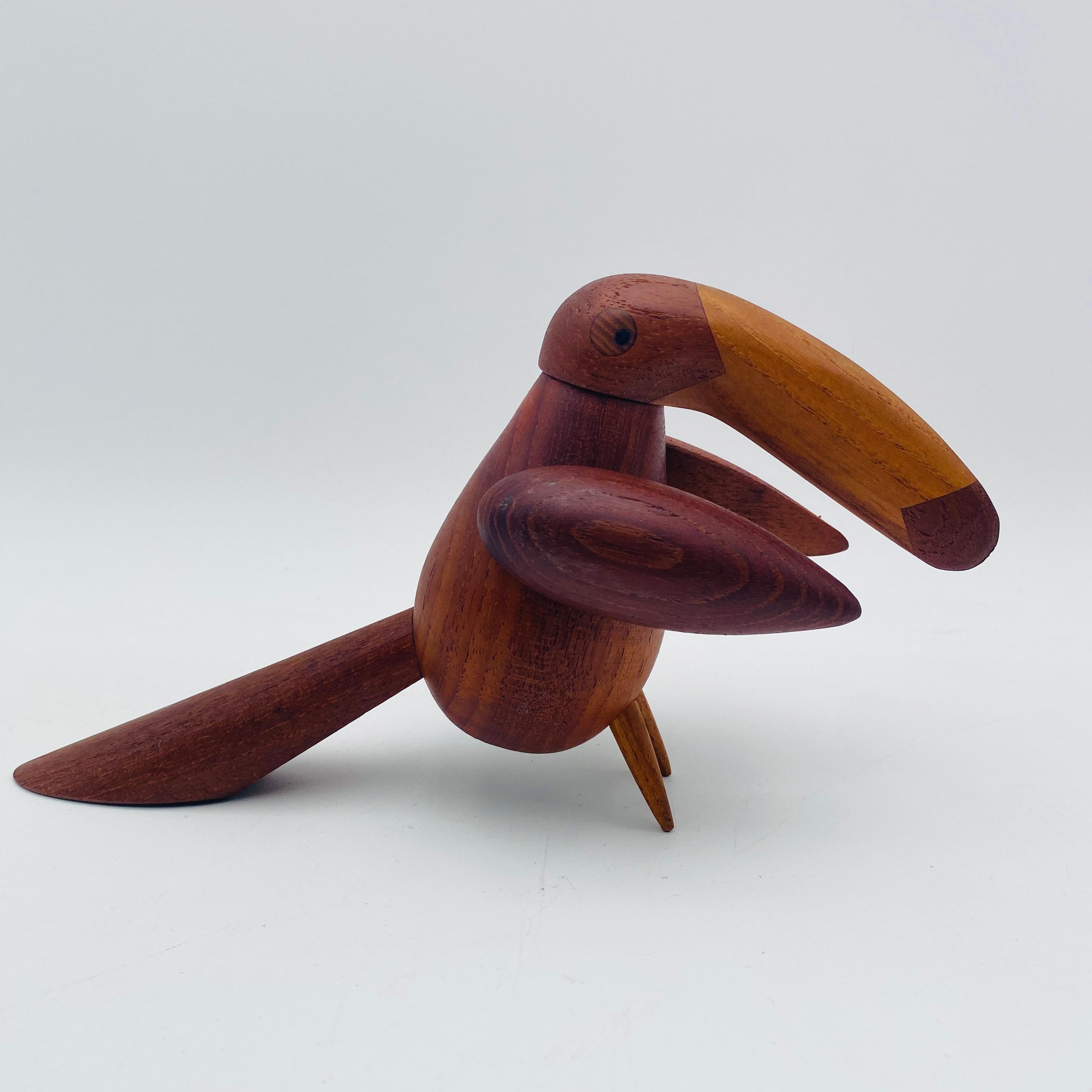 Mid Century Teak Vogel Pfeffermühle Pfeffermühle Dänemark im Angebot 8