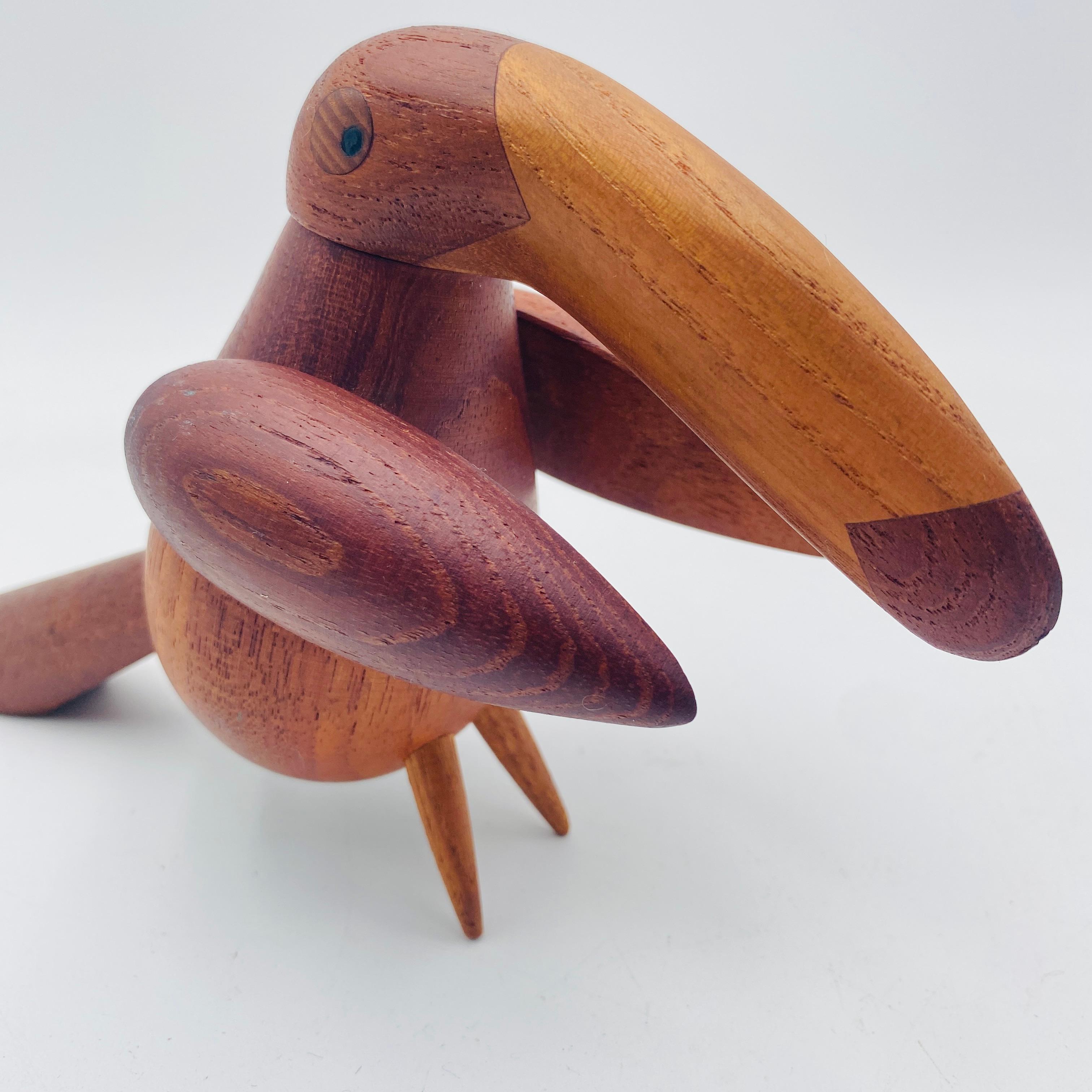 Mid Century Teak Vogel Pfeffermühle Pfeffermühle Dänemark (Dänisch) im Angebot