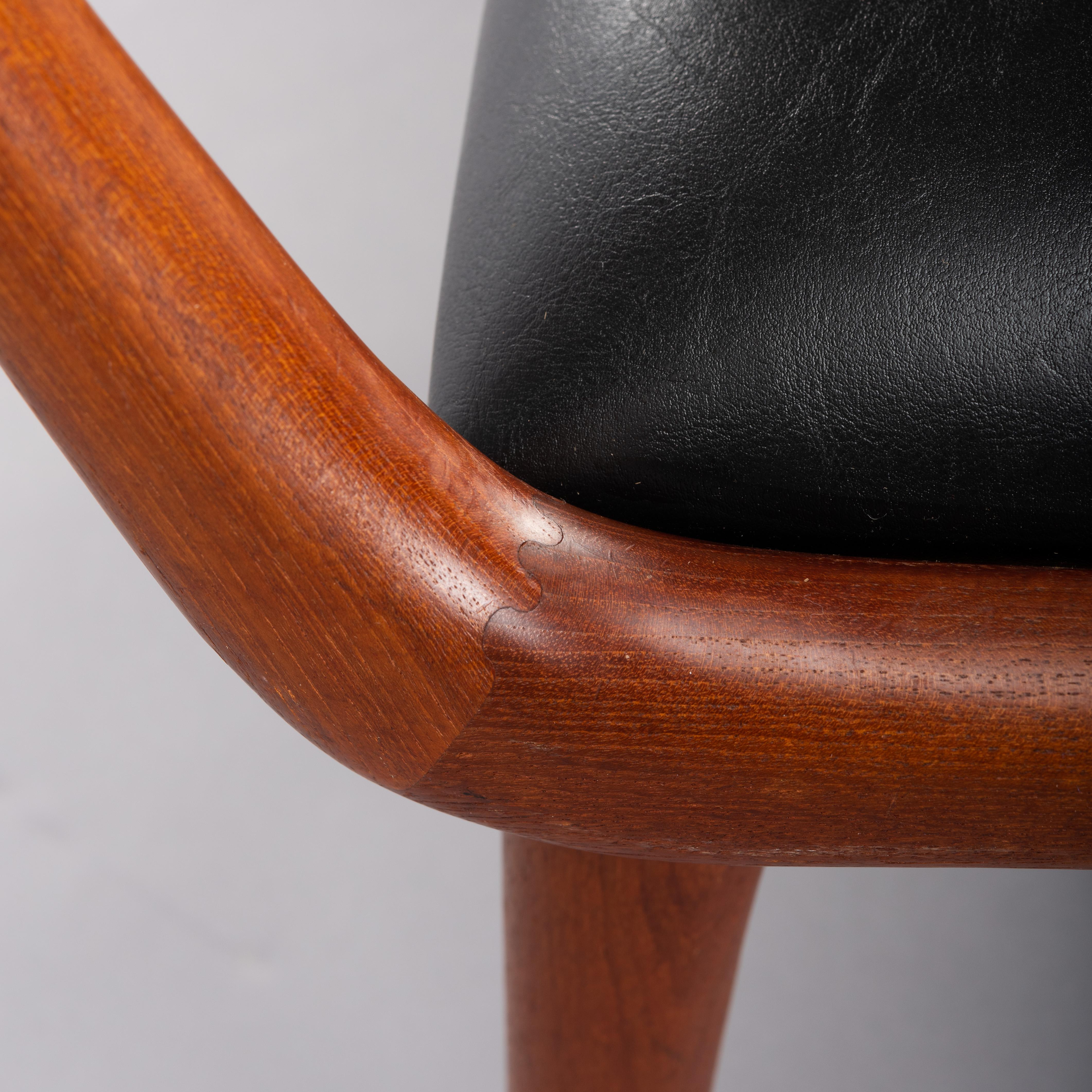 Midcentury Teak Boomerang Chairs #370 by E. Christensen for Slagelse, Set of 6 5