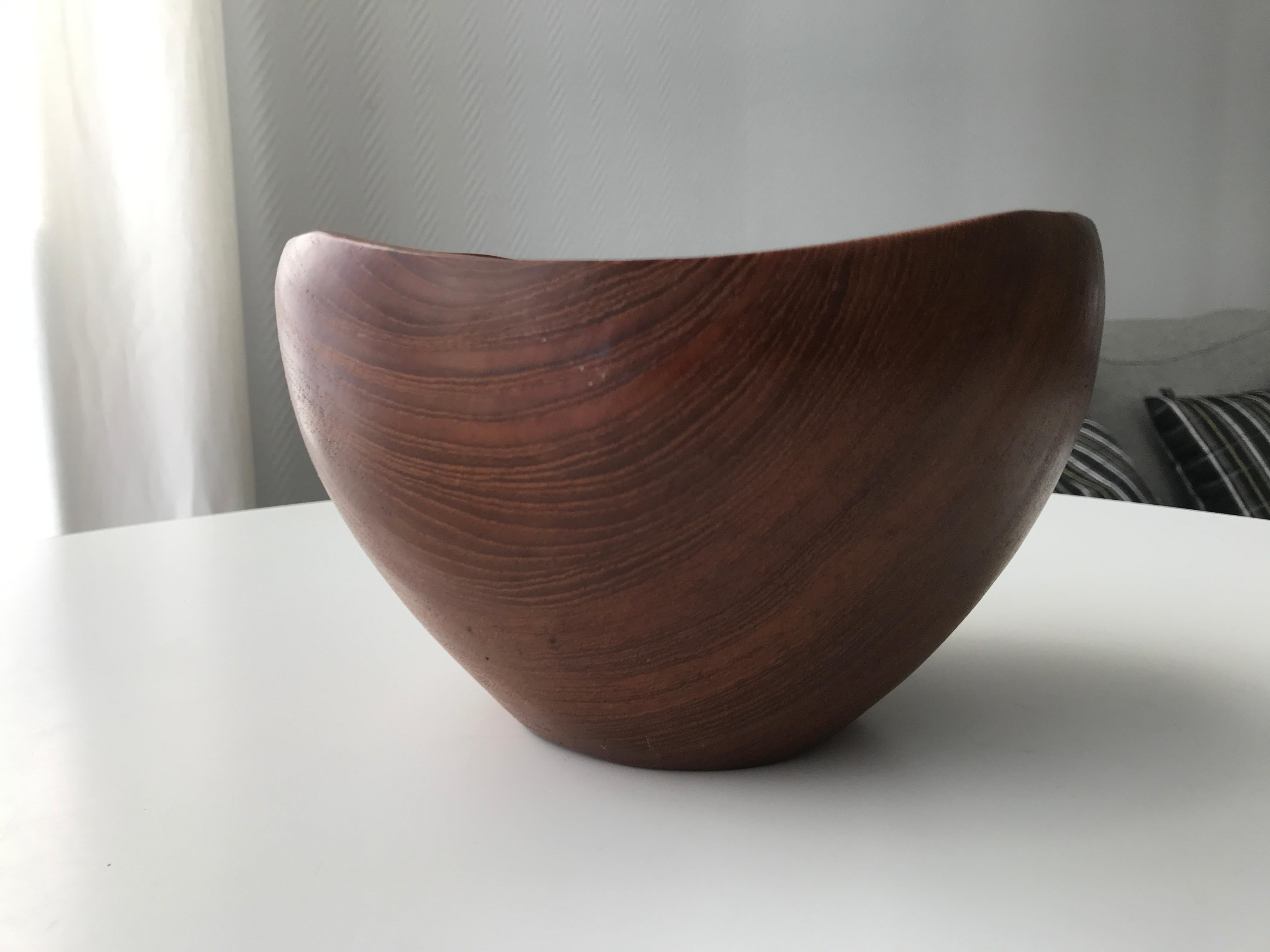 20th Century Mid-century Teak Bowl Danish Mid-Century Design