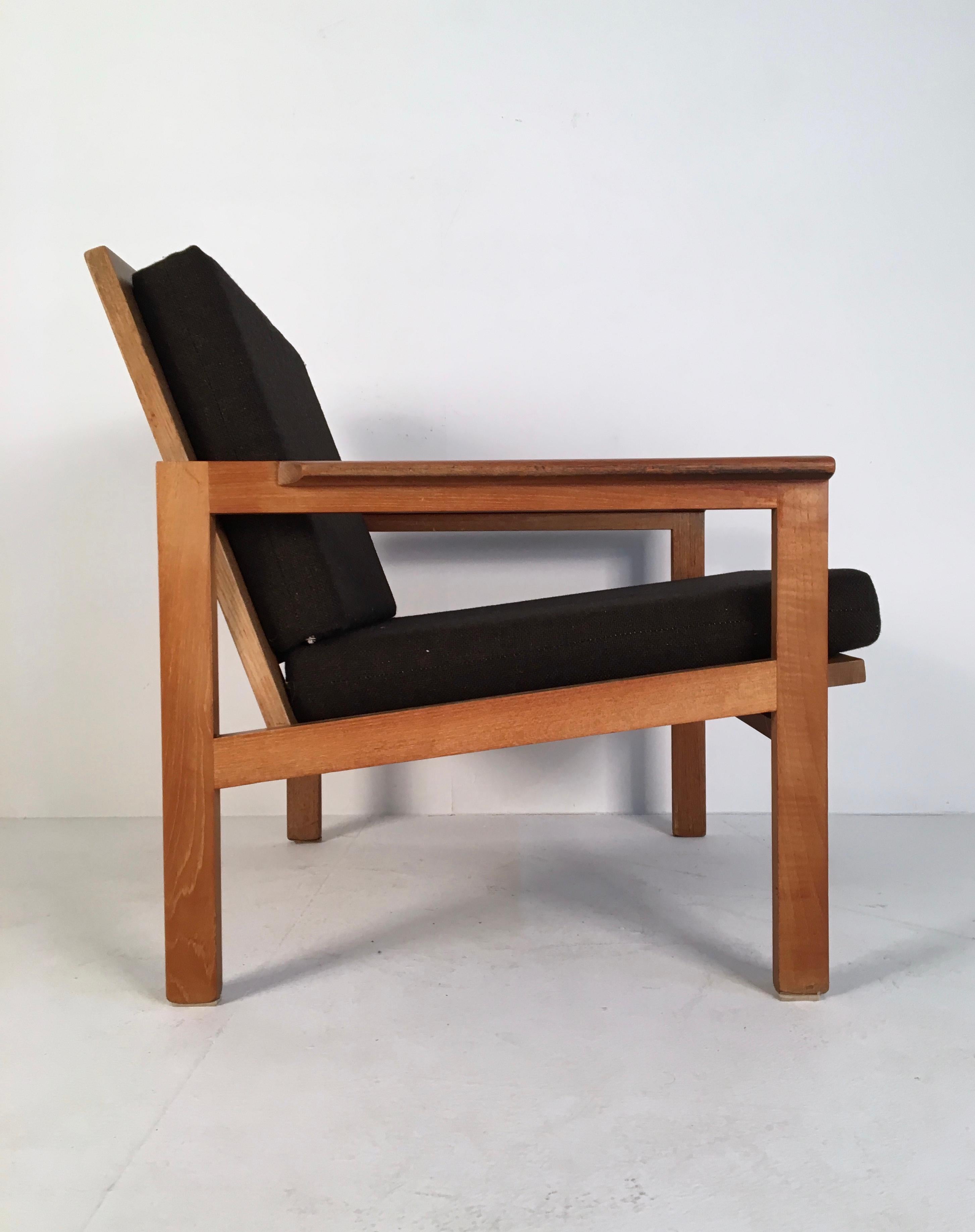 Wool Mid-Century Teak 'Capella' Chair by Illum Wikkelso, Denmark, C.1960