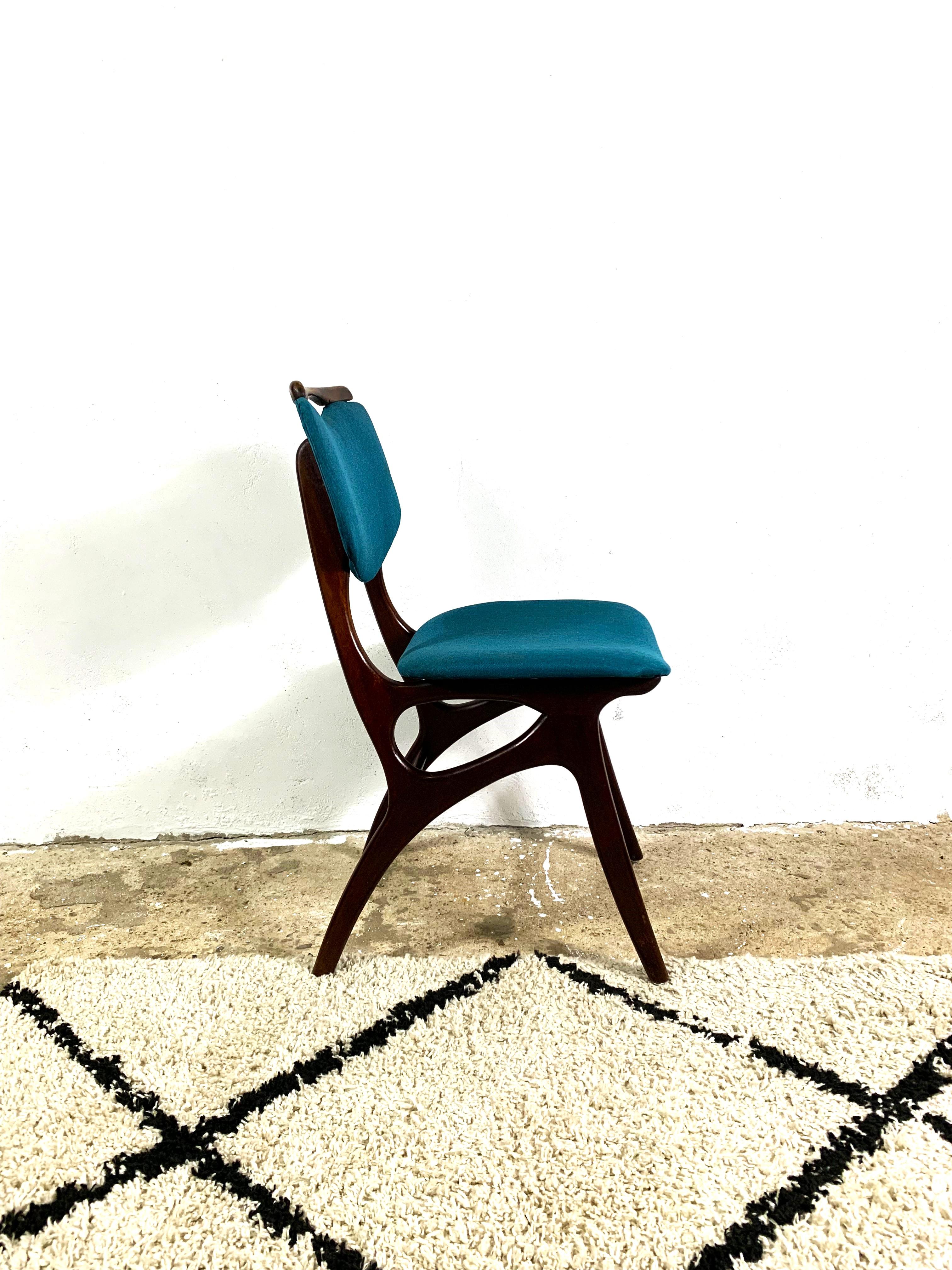 Scandinavian Modern Mid Century Teak Chair From Pynock Netherlands For Sale
