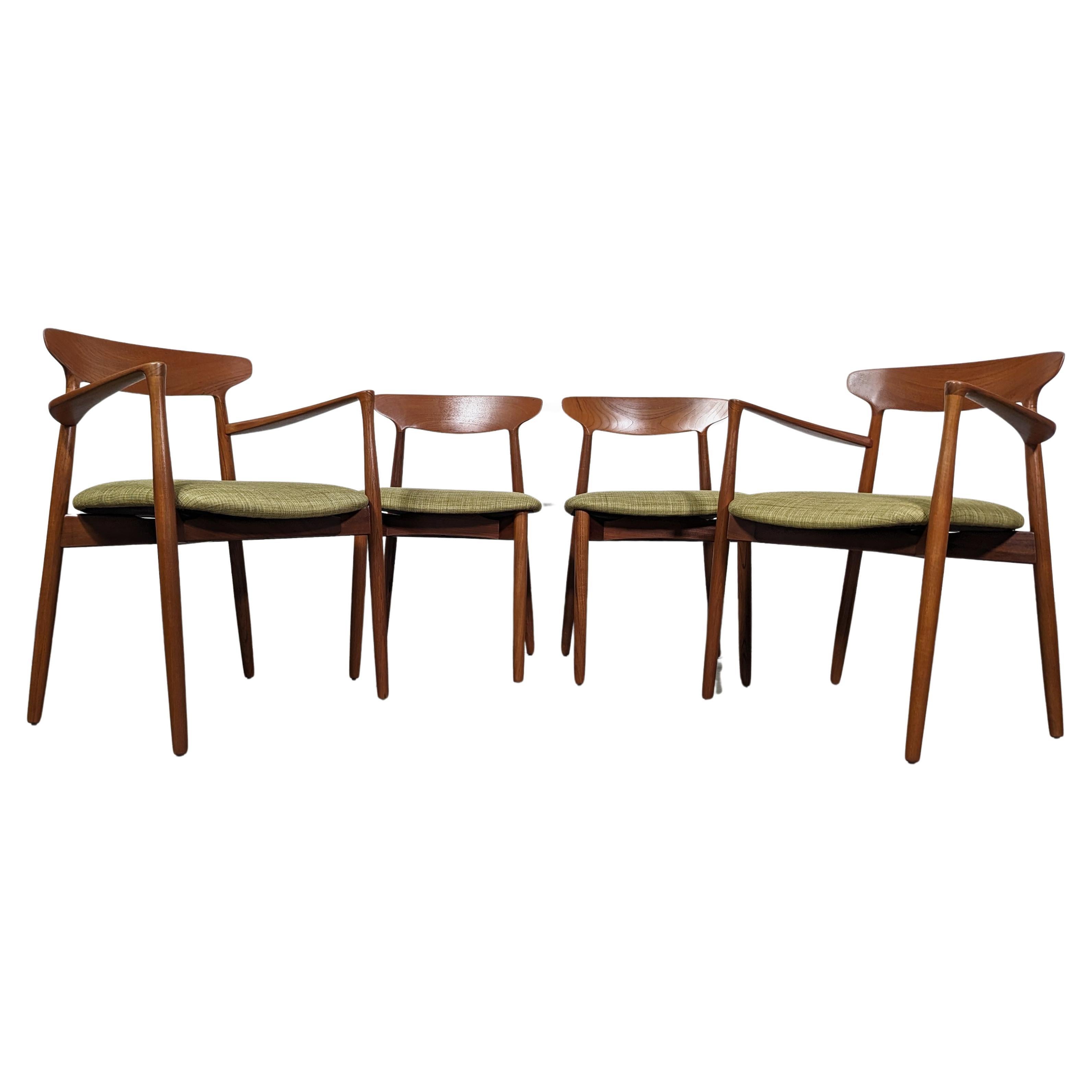 Mid Century Teak Chairs by Harry Østergaard for Randers Møbelfabrik, c1960s