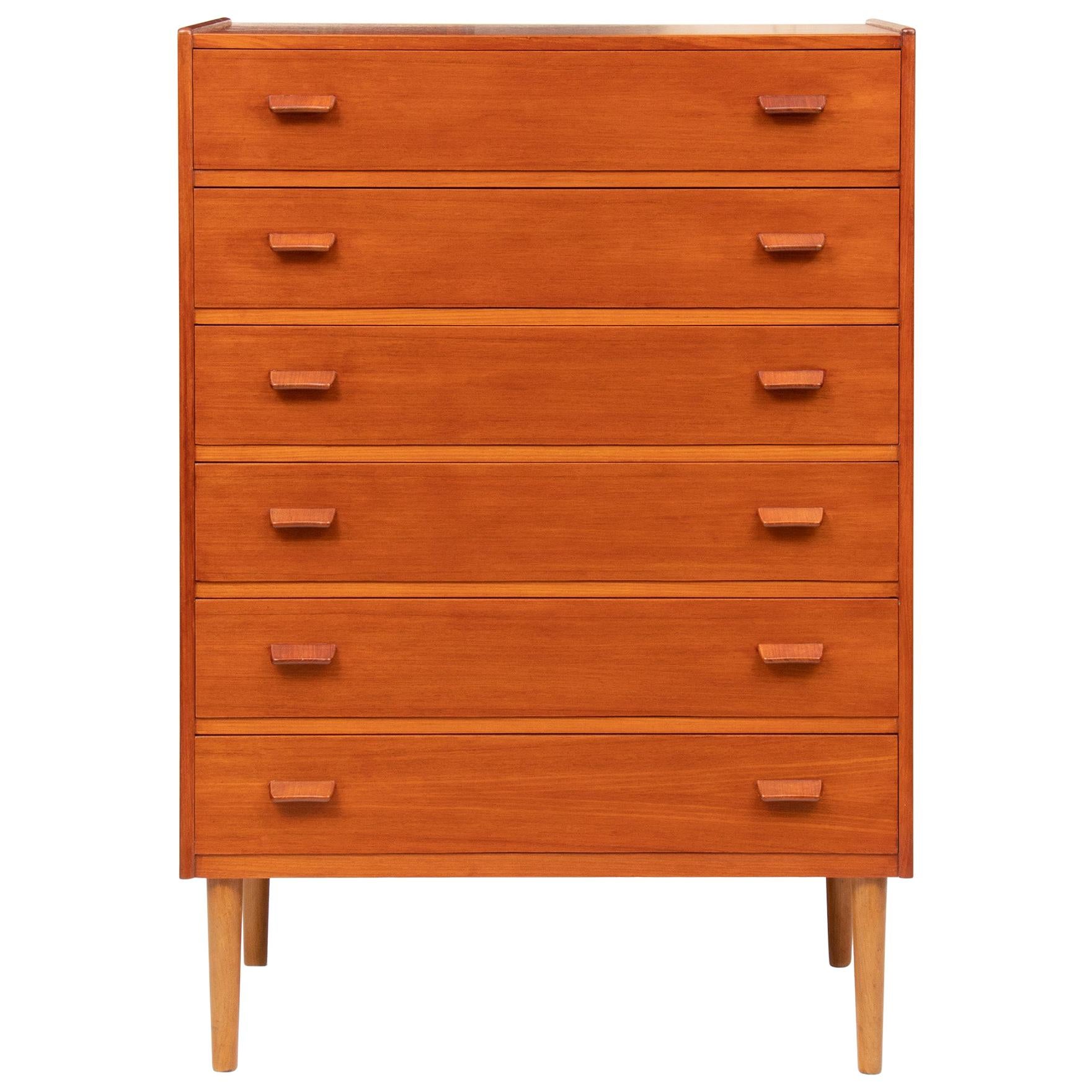 Midcentury Teak Chest of Drawers by Poul Volther for Heals, circa 1960 For Sale