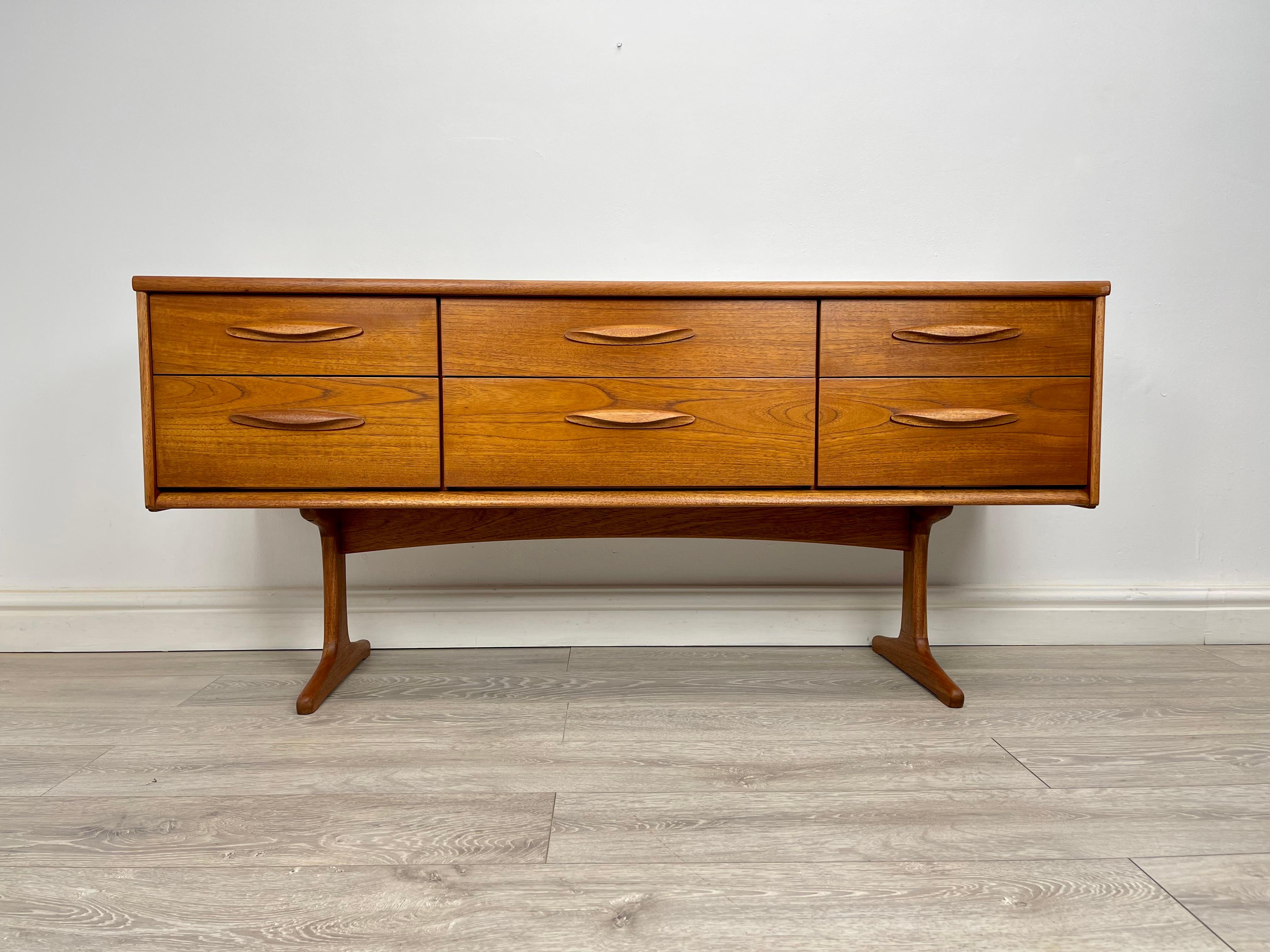 Mid-Century Modern Mid Century Teak Chest Of Drawers  For Sale