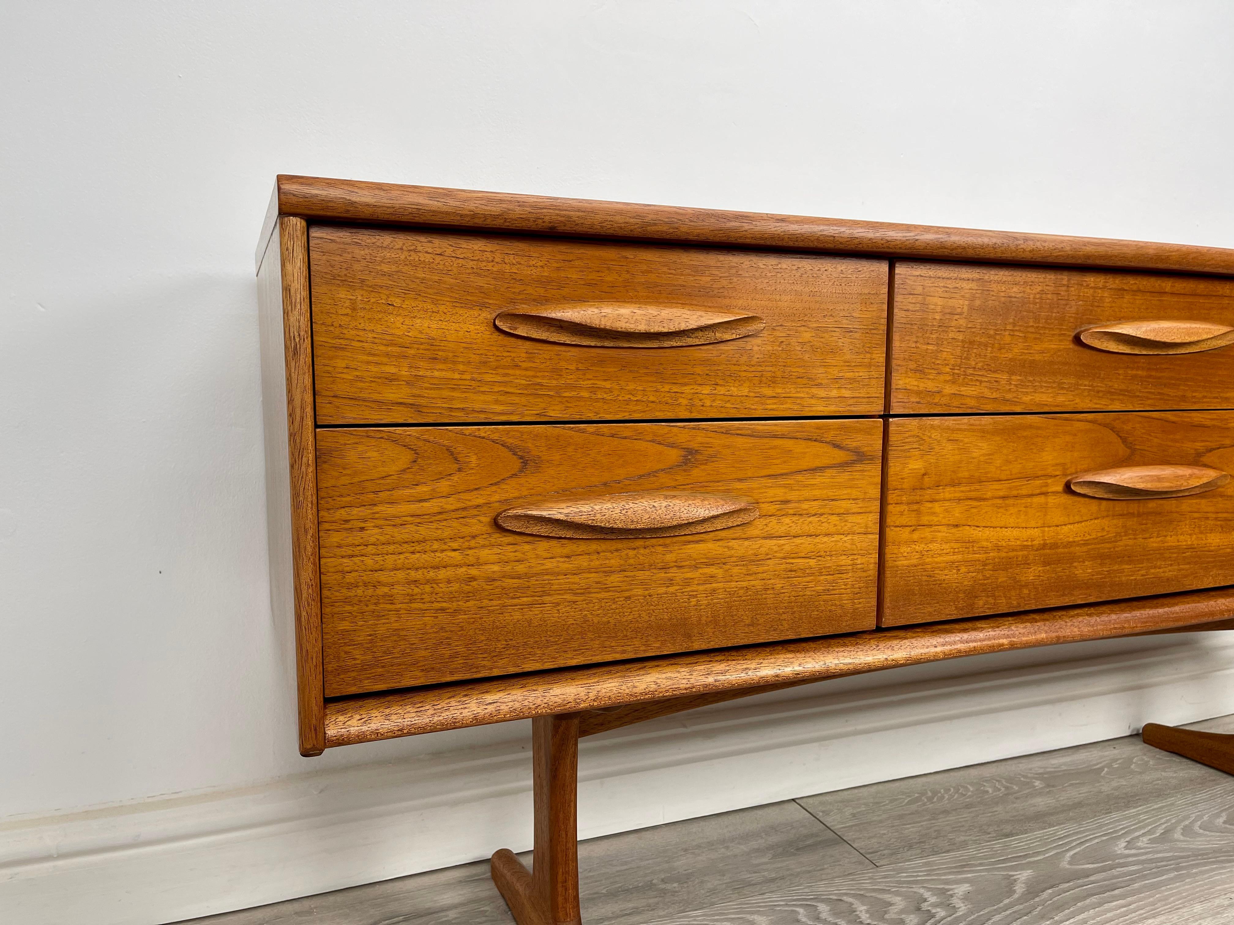 British Mid Century Teak Chest Of Drawers  For Sale