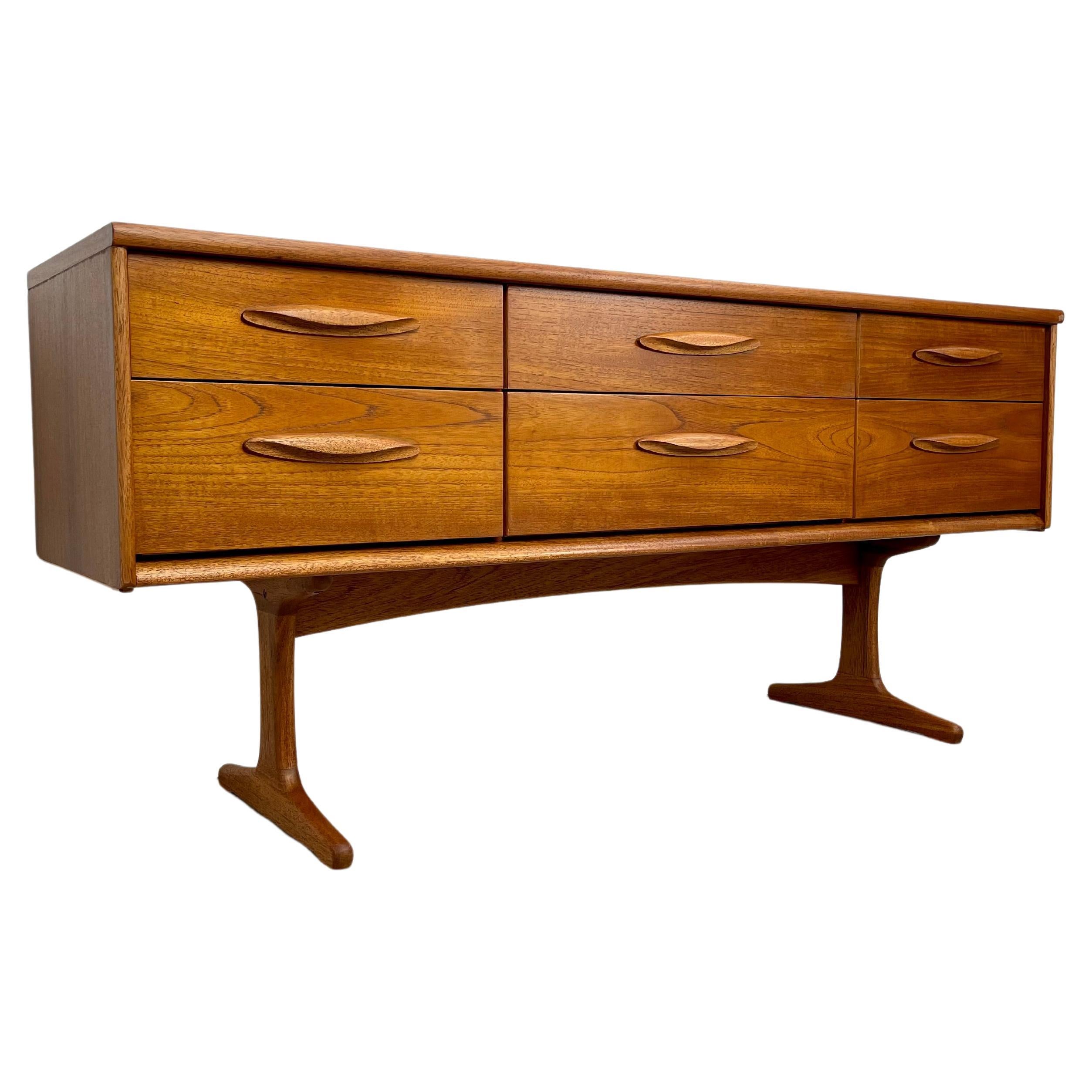Mid Century Teak Chest Of Drawers  For Sale