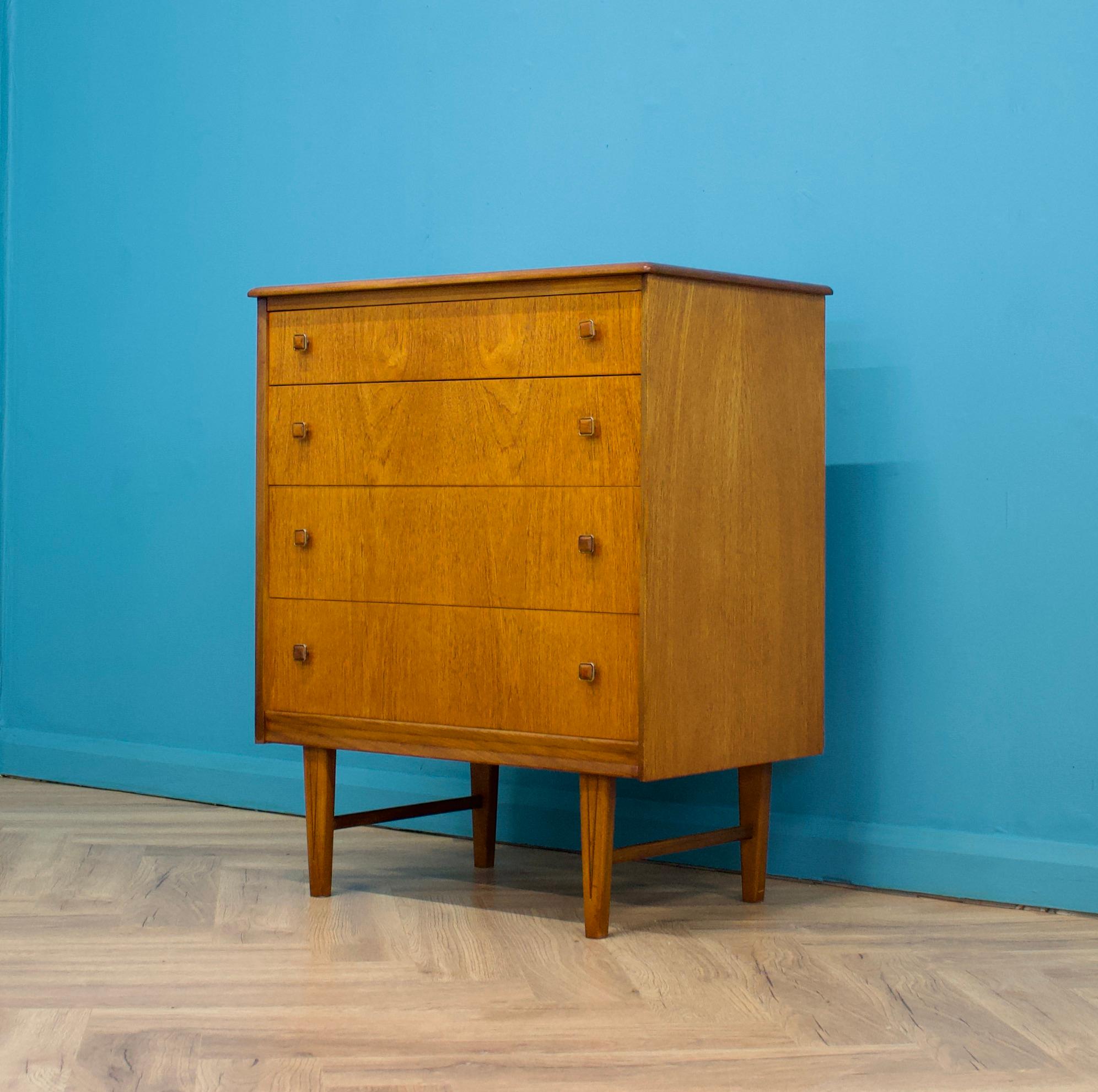 Mid-Century Modern Mid-Century Teak Chest of Drawers from Homeworthy, 1970s For Sale