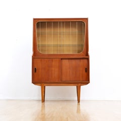 Mid Century Teak China Display Cabinet