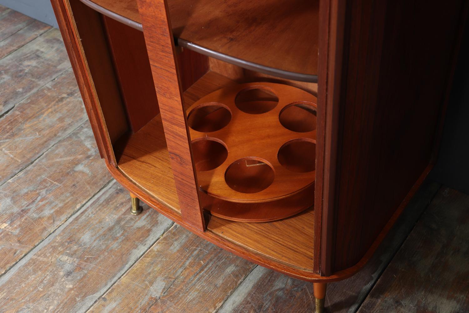 Mueble coctel de teca de mediados de siglo en venta 2