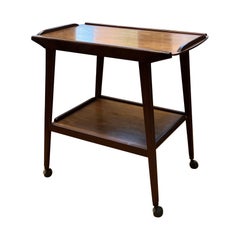 Carrello portabibite da cocktail in teak della metà degli anni '60