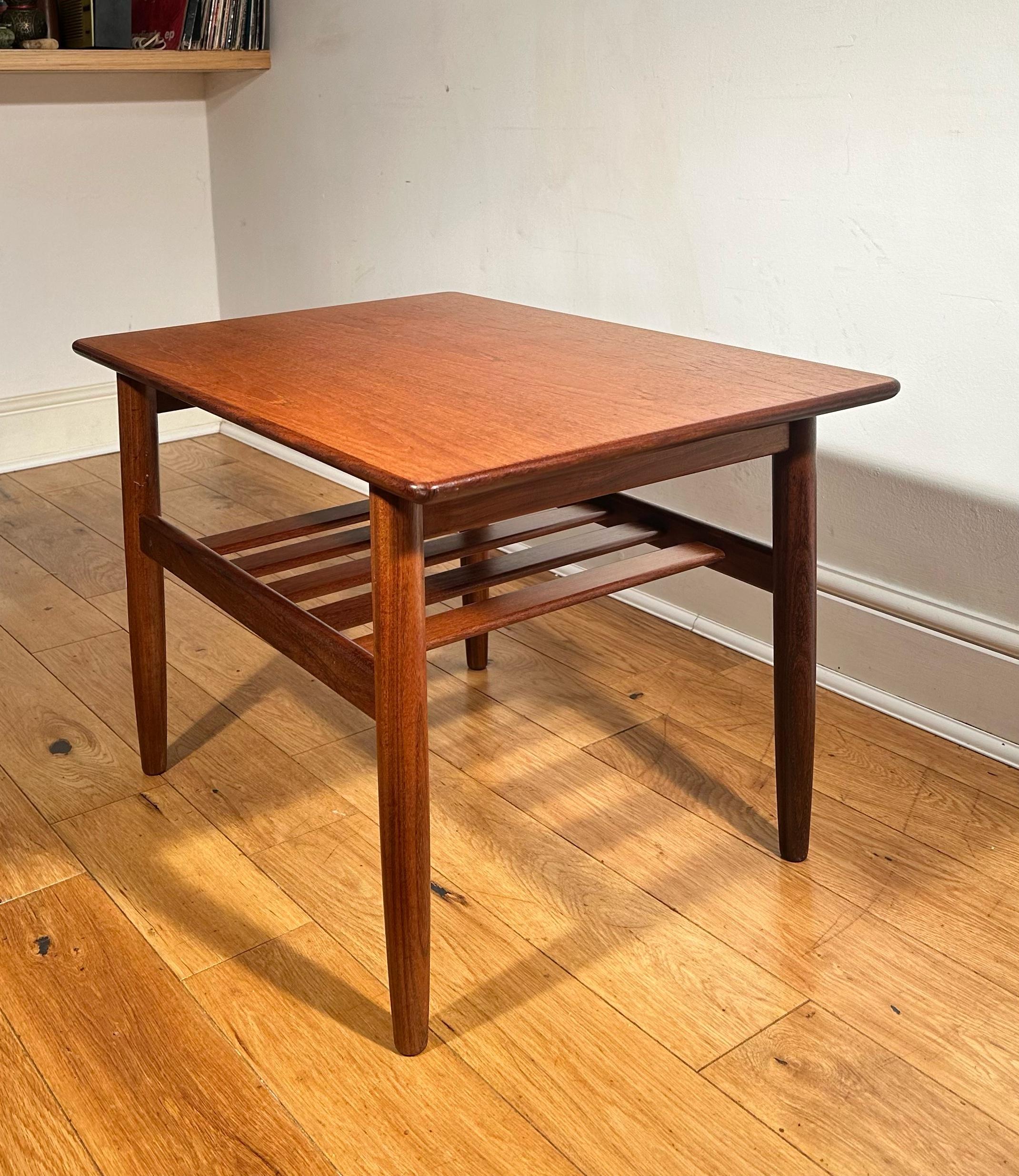 Mid-Century Modern  Mid-Century Teak Coffee Side Table with Magazine Rack by G Plan For Sale