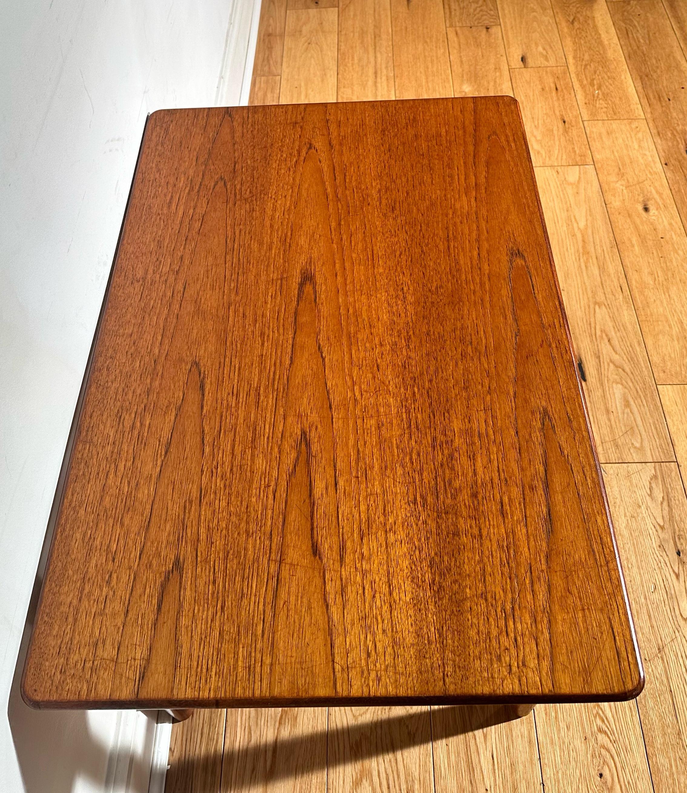 British  Mid-Century Teak Coffee Side Table with Magazine Rack by G Plan For Sale