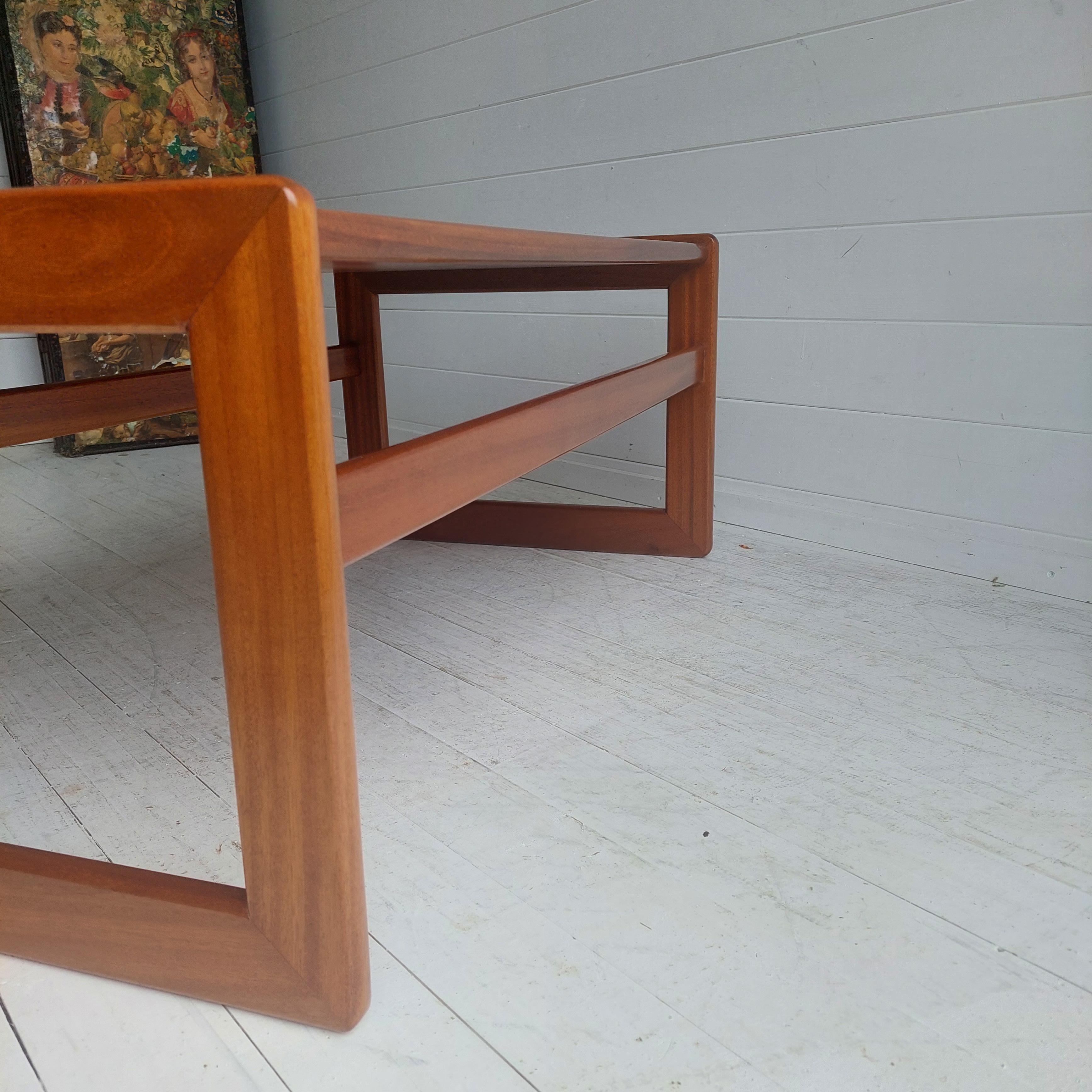 Mid Century teak coffee table,  Arne Hovmand Olsen style, 60s 70s 8
