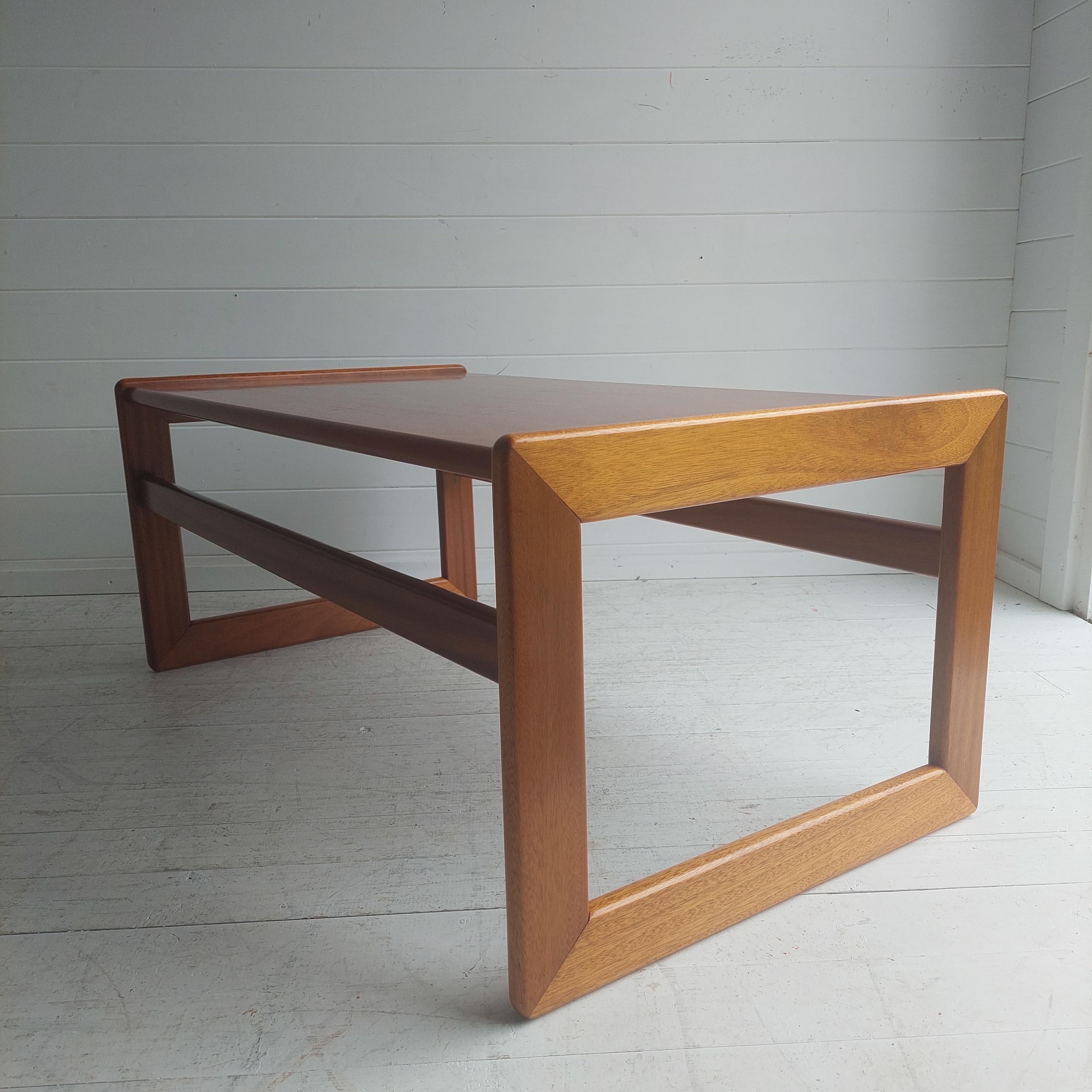 Mid Century teak coffee table,  Arne Hovmand Olsen style, 60s 70s 10