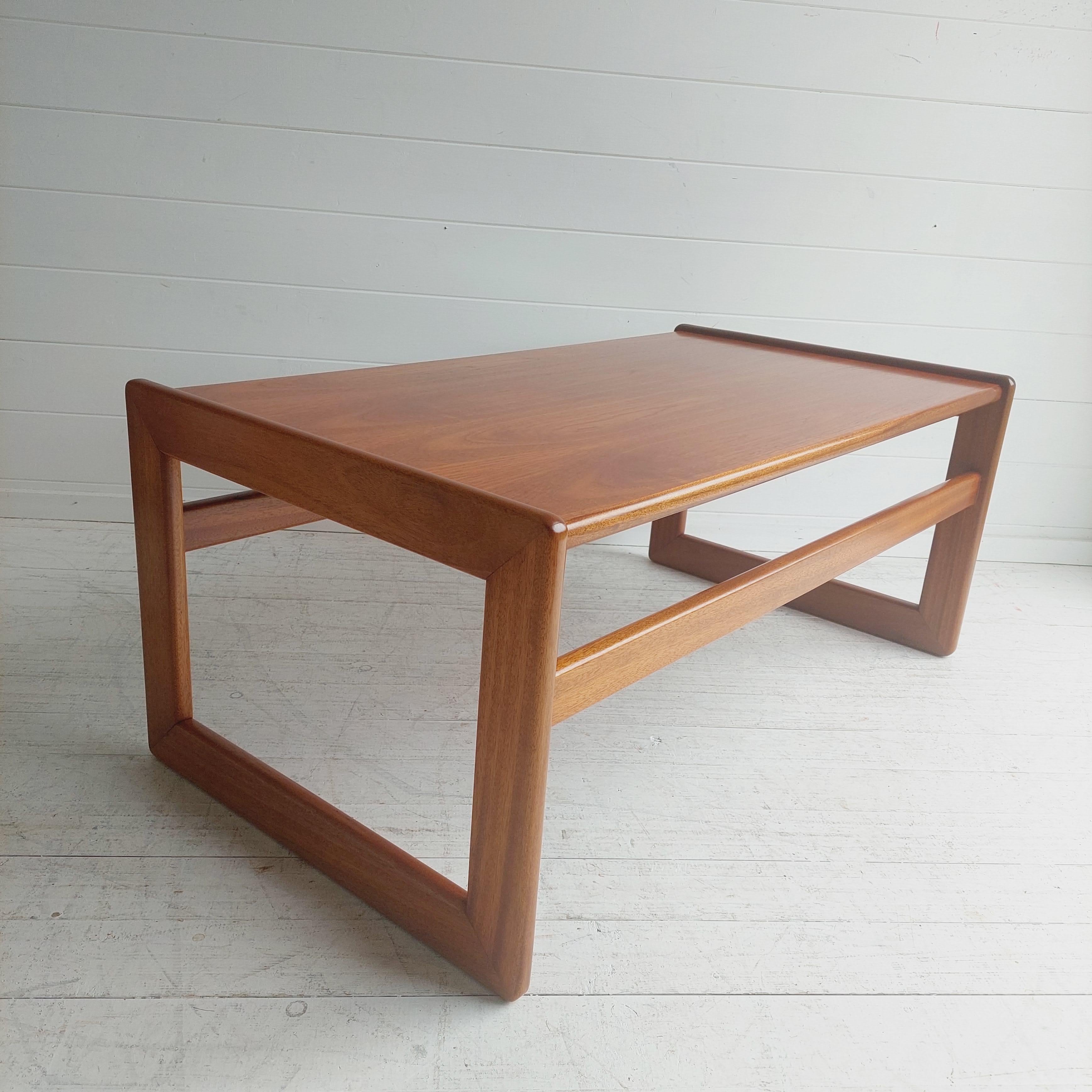 Mid Century teak coffee table,  Arne Hovmand Olsen style, 60s 70s 13