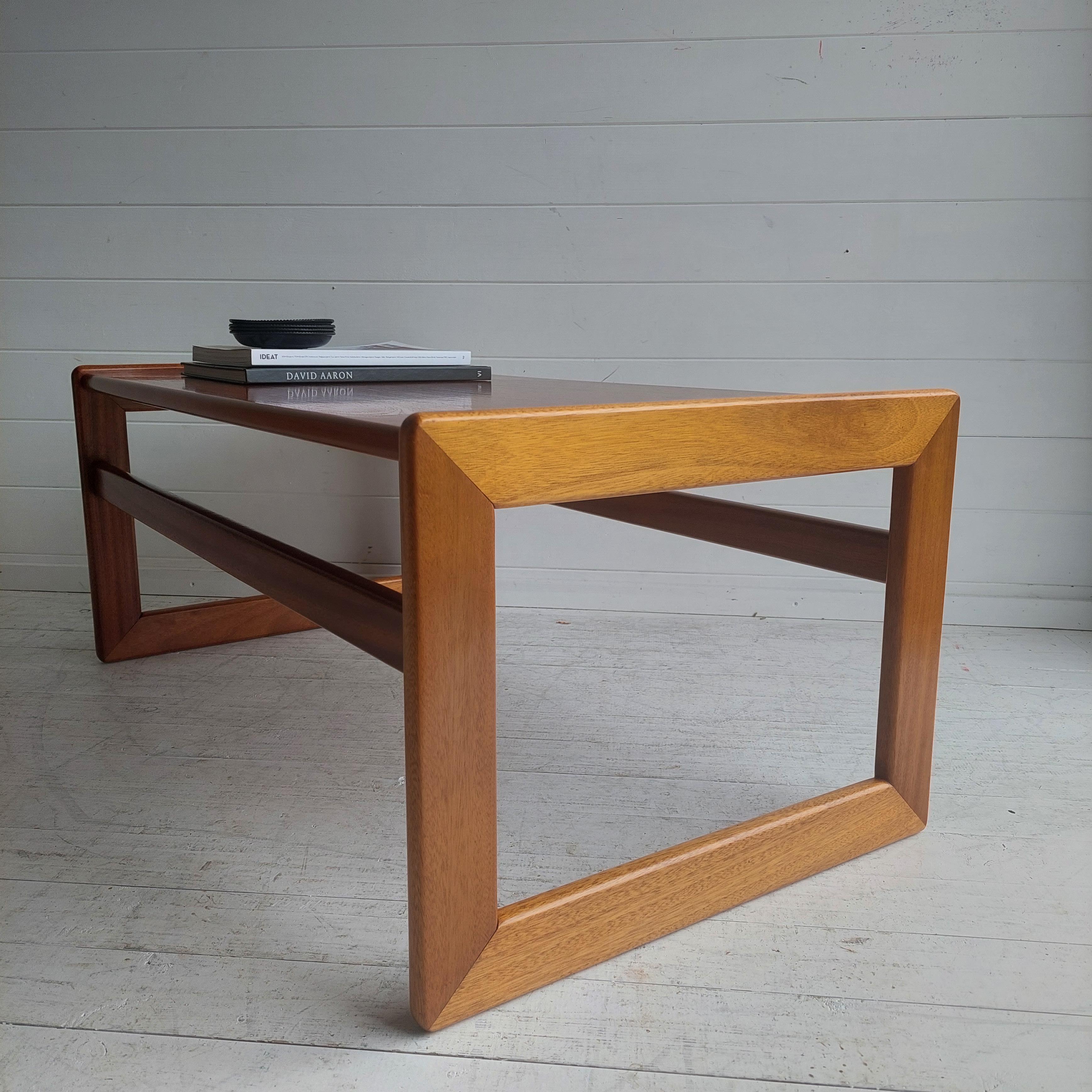 Teak Mid Century teak coffee table,  Arne Hovmand Olsen style, 60s 70s