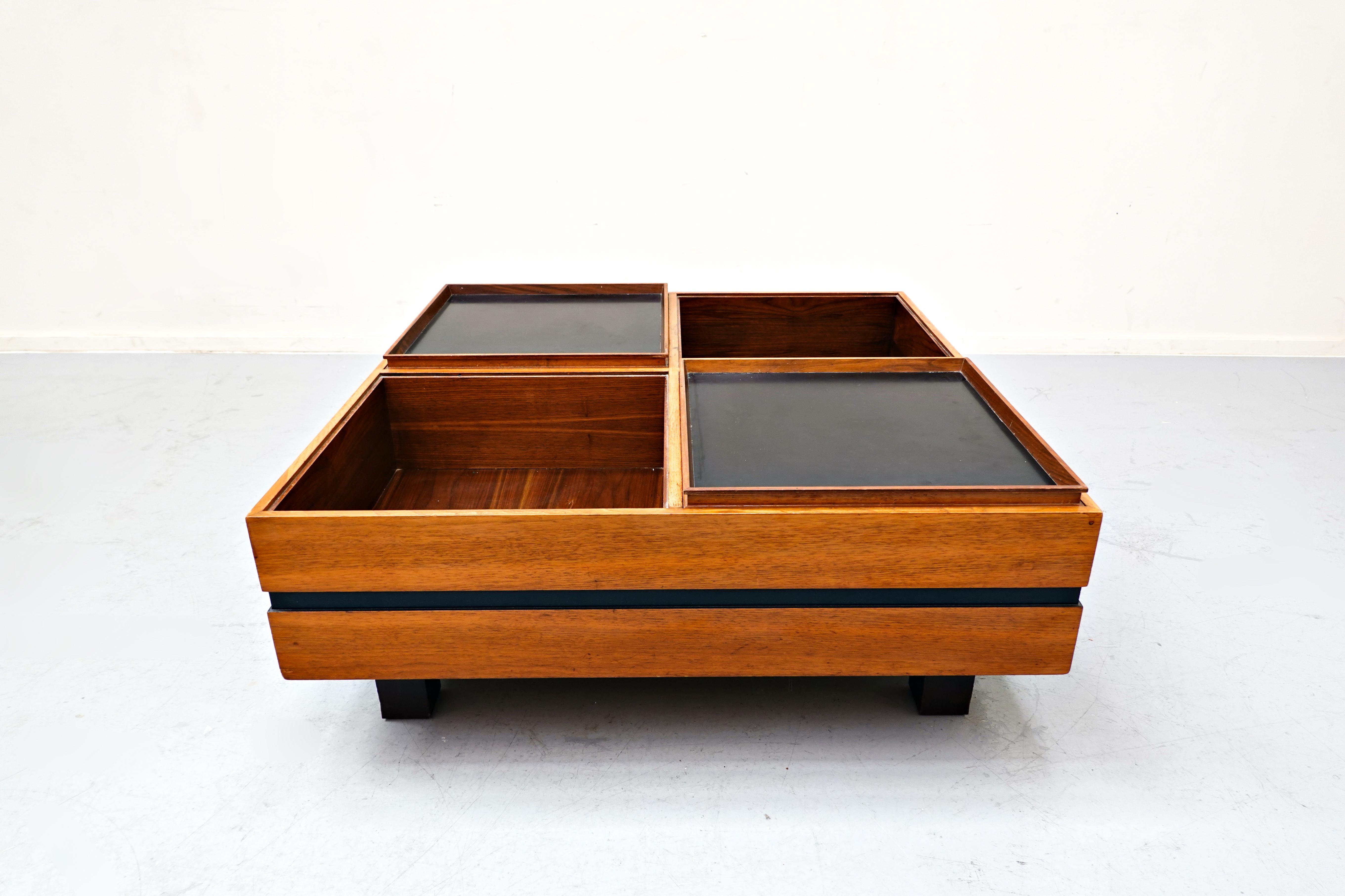 Mid-Century Teak Coffee Table by Sormani, Italy, 1970s 8