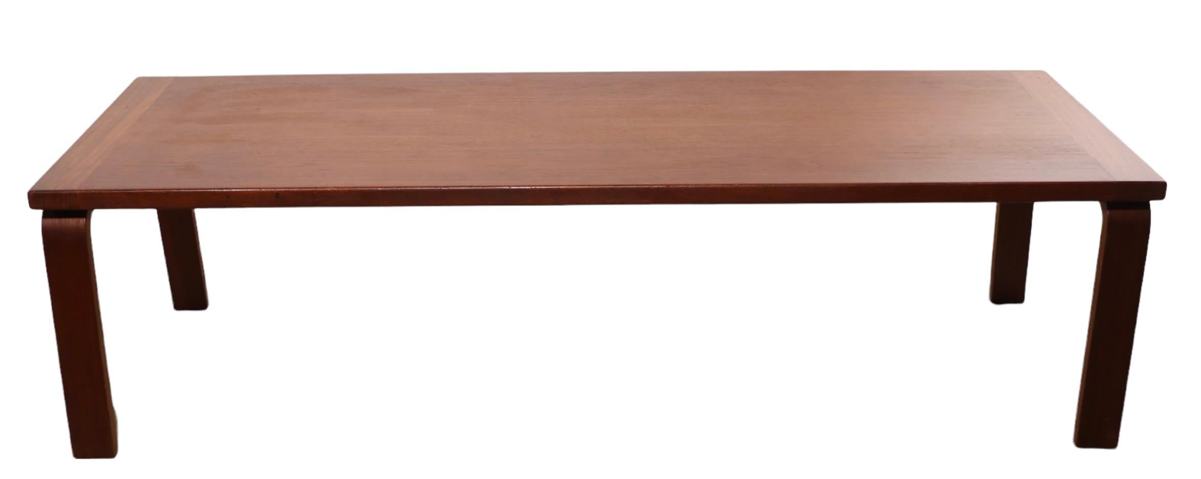 20th Century Mid Century Teak Coffee Table by Westnofa Made in Norway, C 1960/1970s For Sale