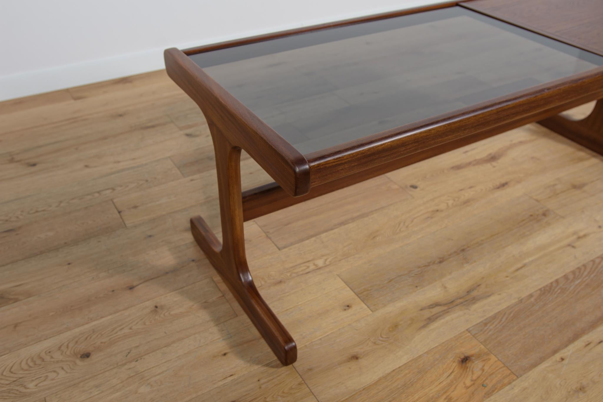 Glass Mid-Century Teak Coffee Table from G-Plan, Great Britain, 1960s For Sale