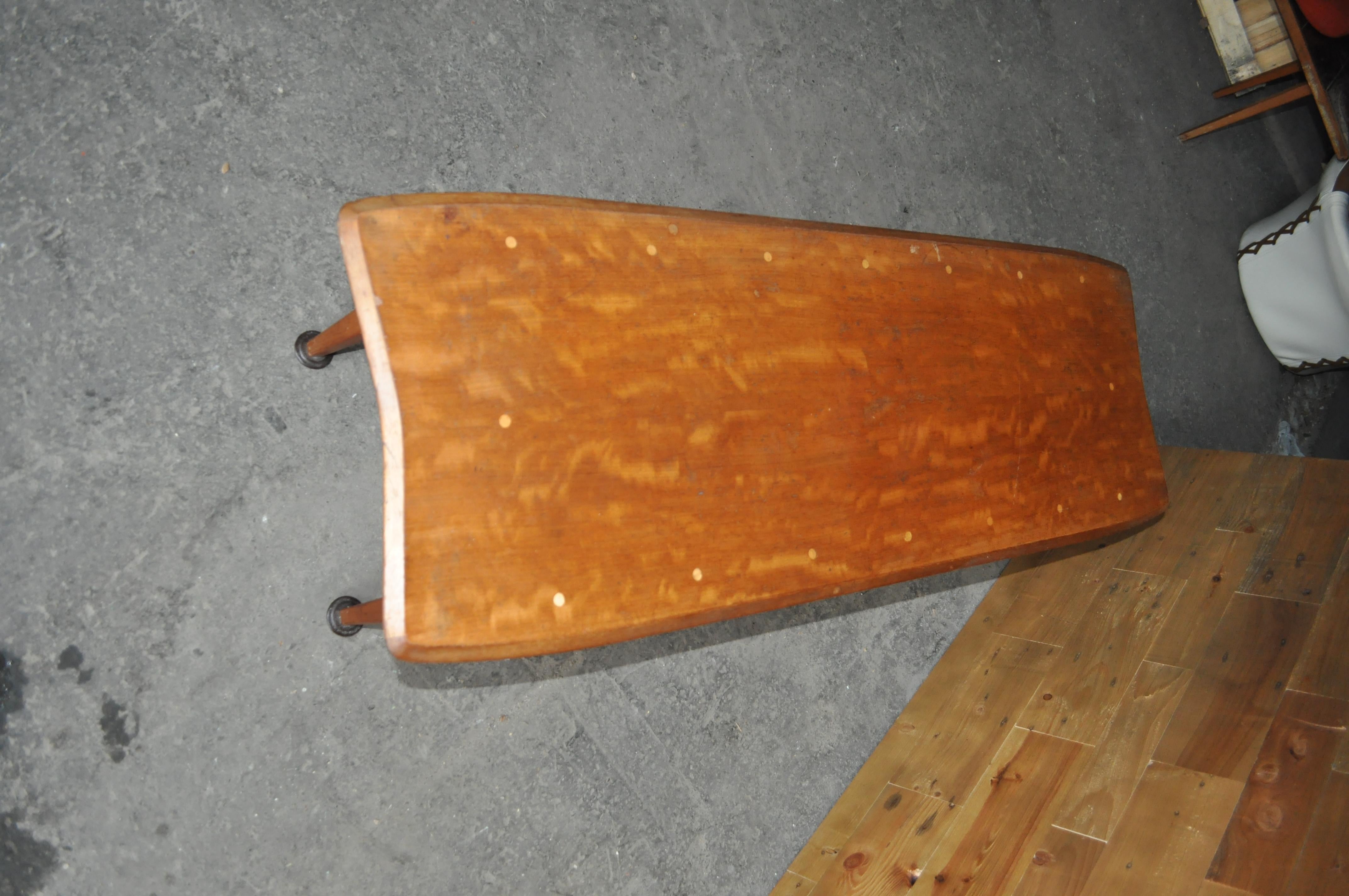 Mid-20th Century Midcentury Teak Coffee Table Low Long with Magazine Shelf For Sale