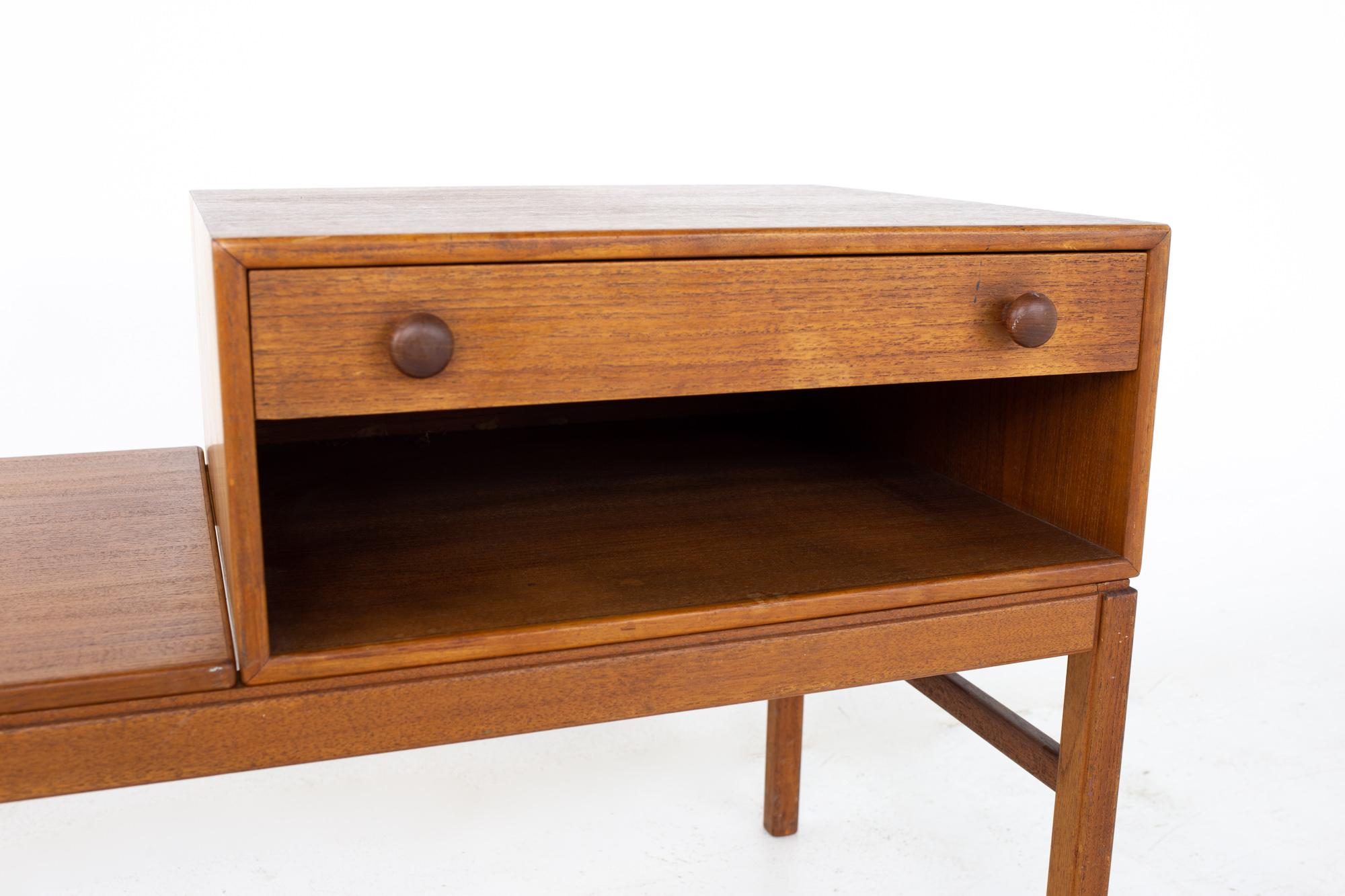 Late 20th Century Sven Engstrom Mid Century Teak (Casino) Foyer Entry Bench For Sale