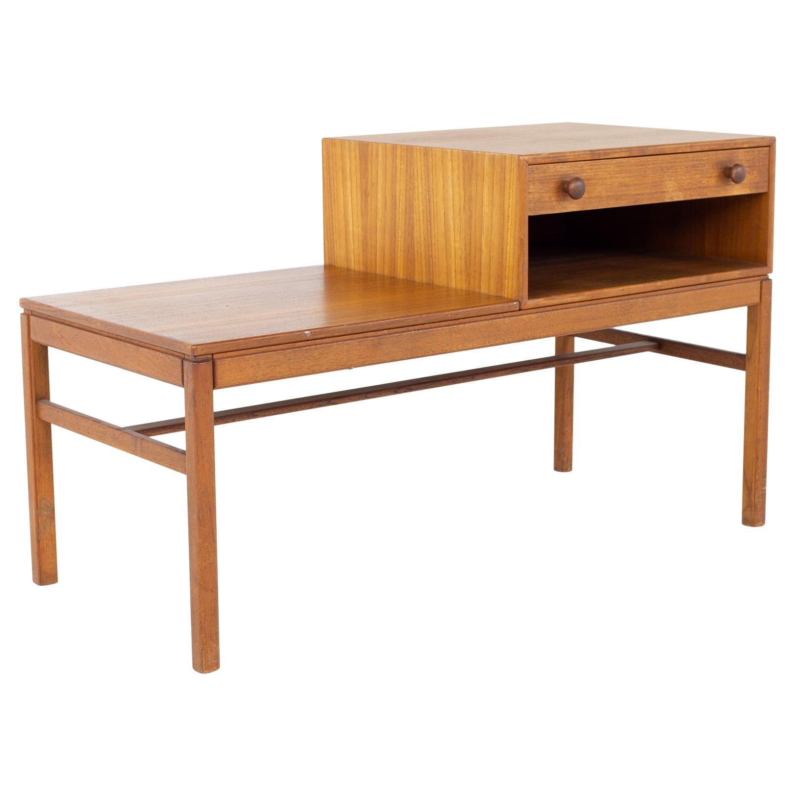 Mid Century Teak Coffee Table with Drawer