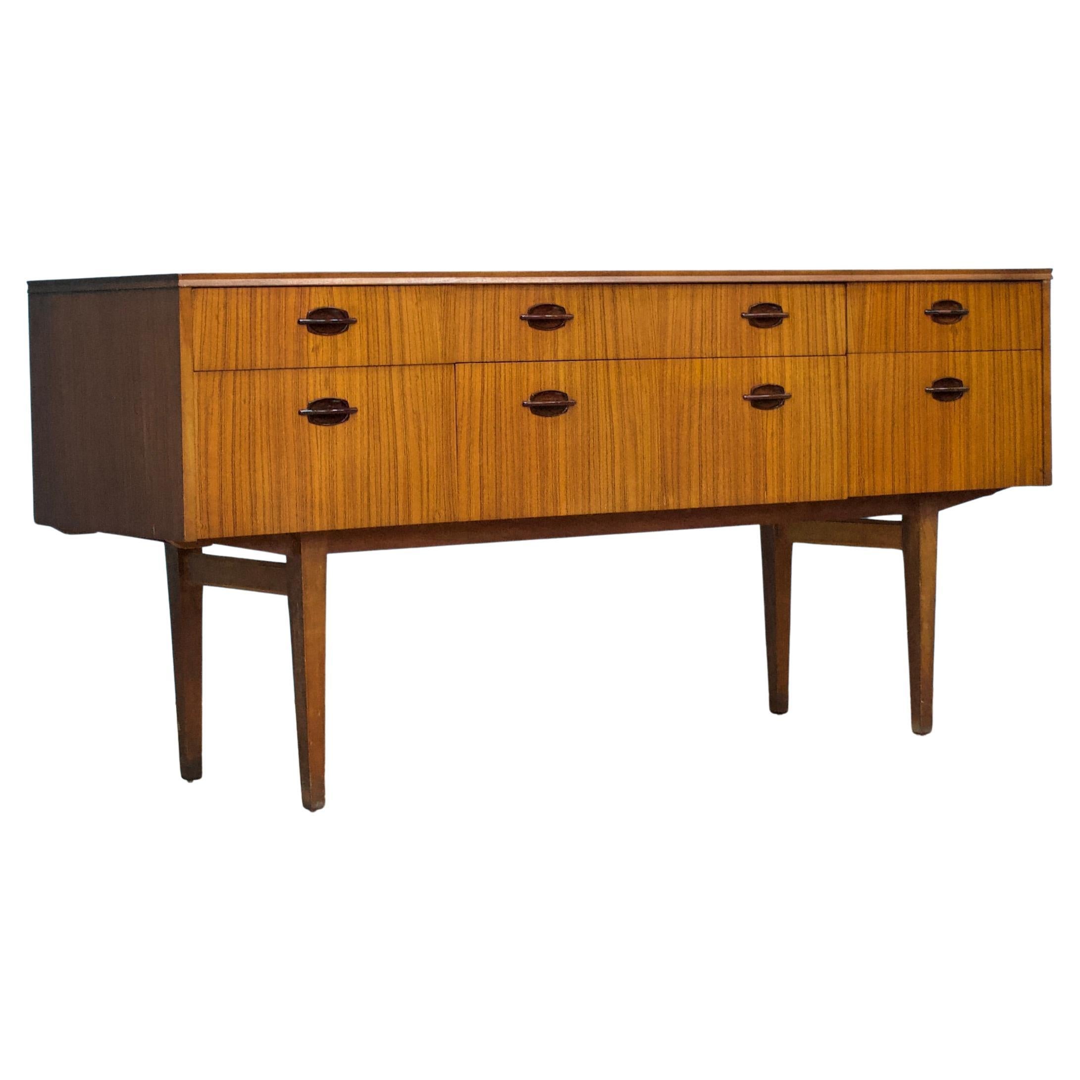 Mid Century Teak Compact Sideboard, 1960s