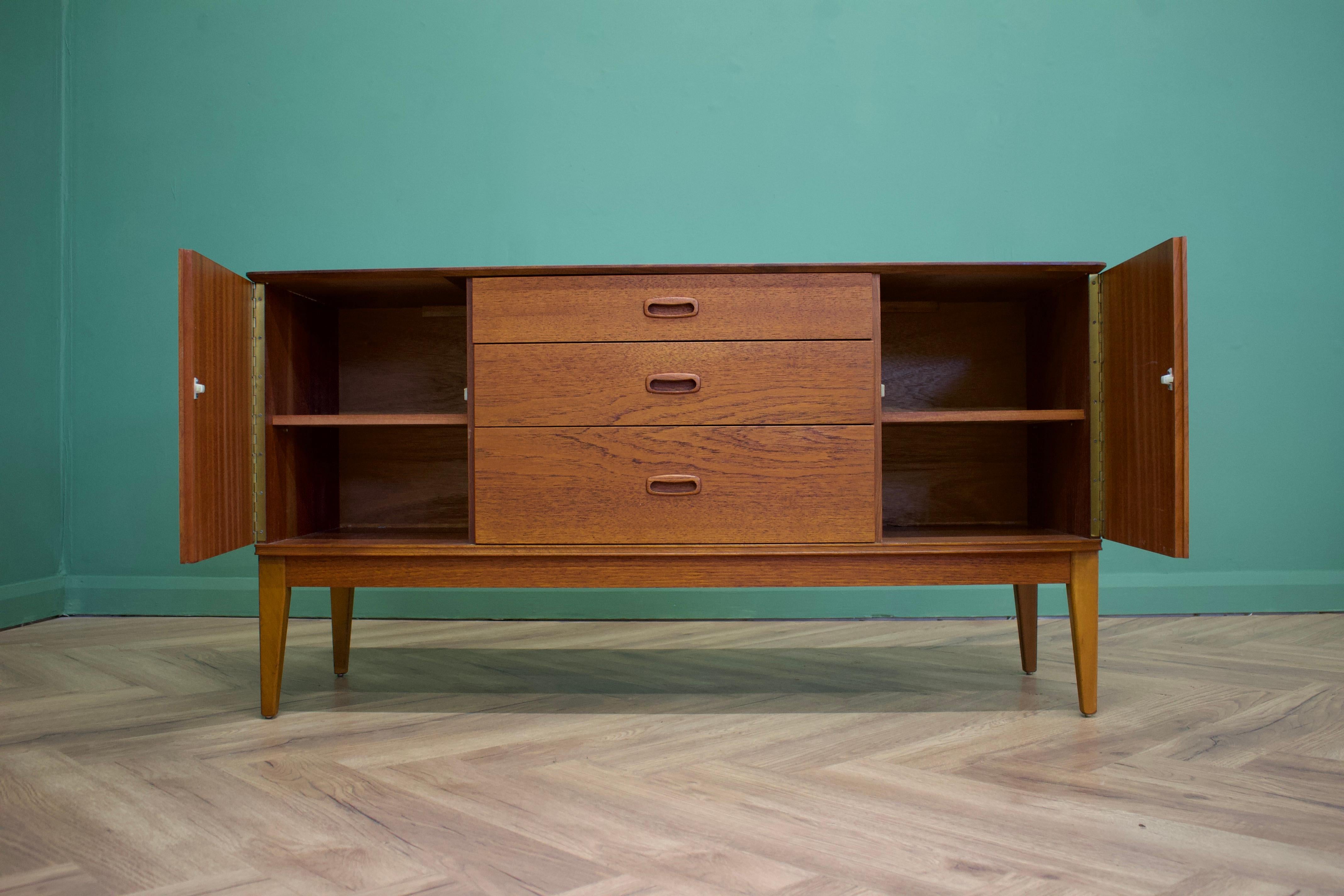 Polished Mid Century Teak Compact Sideboard from Austinsuite, 1960s