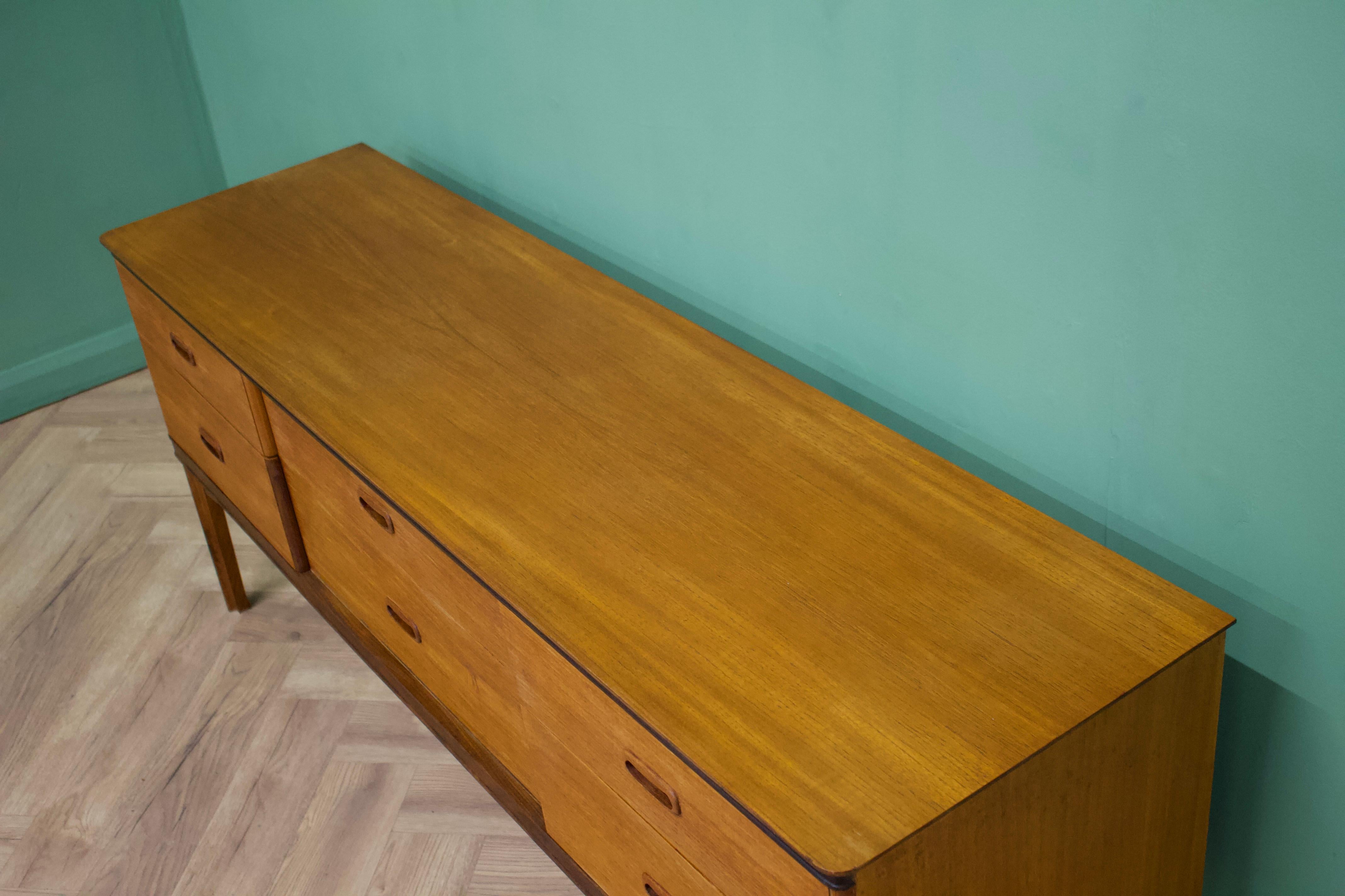 Polished Mid Century Teak Compact Sideboard from Austinsuite, 1960s