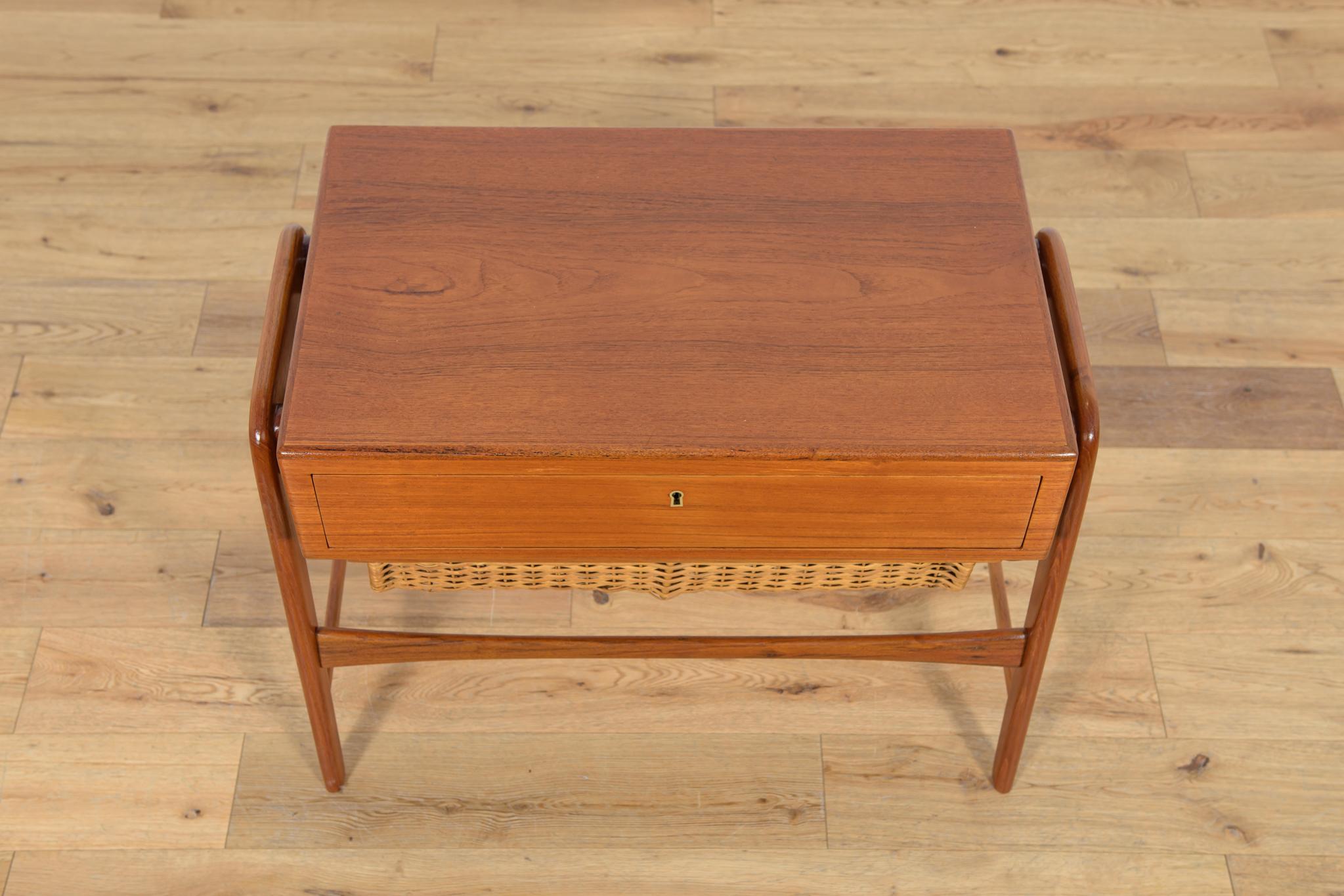 Woodwork Mid-Century Teak Console Table, 1970s For Sale
