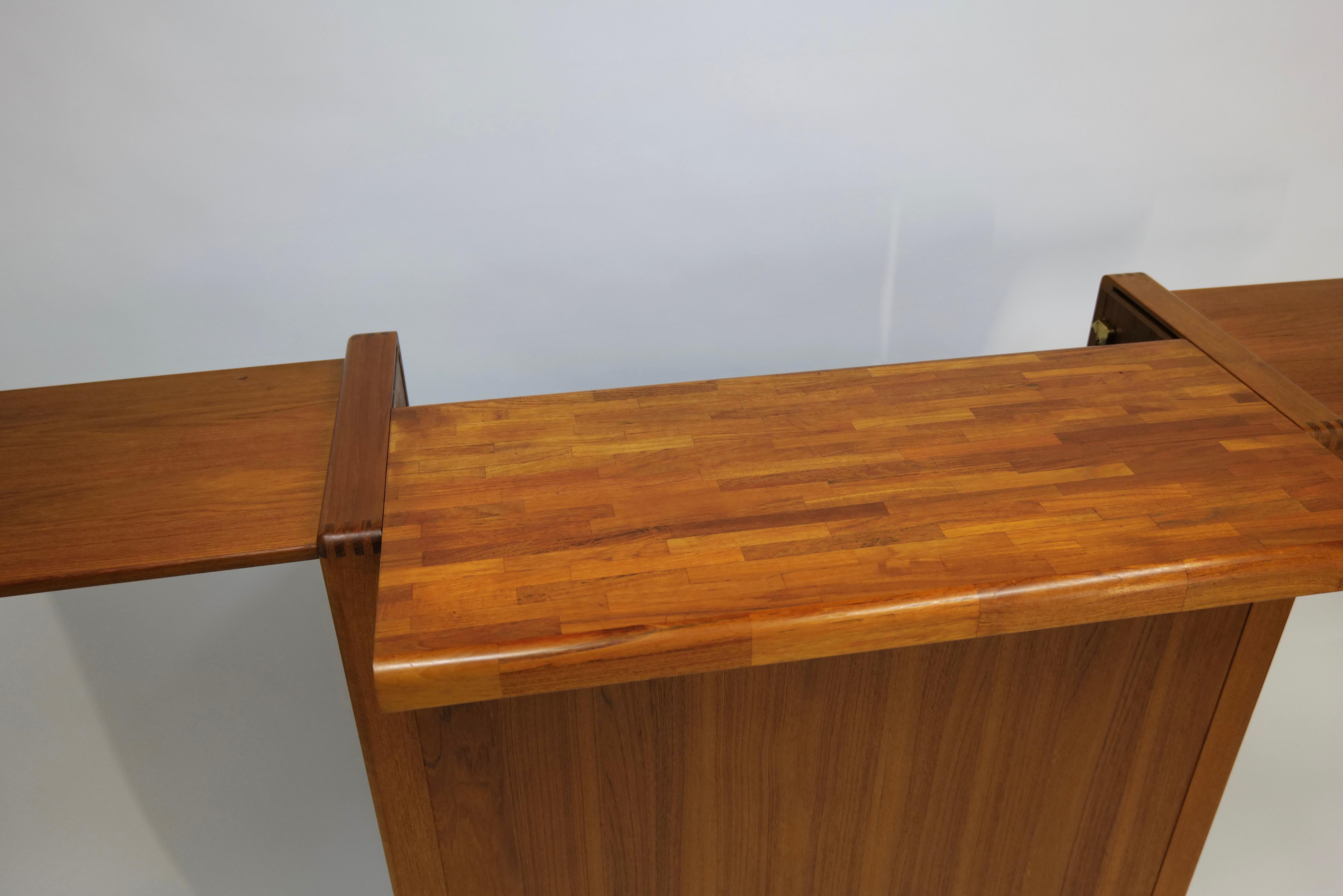 Mid Century Teak Convertible Dry Bar 4