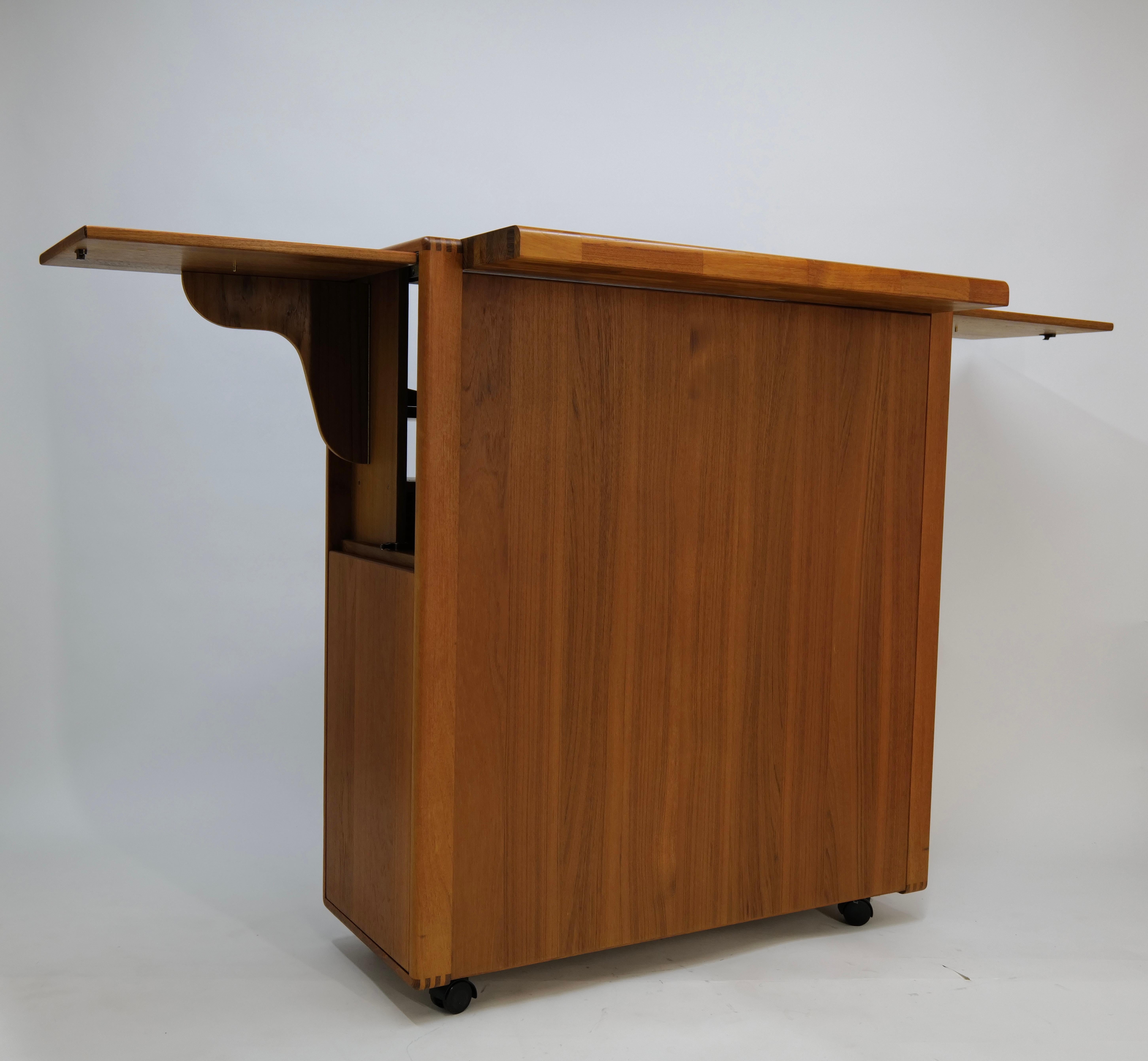 Mid Century Teak Convertible Dry Bar 2