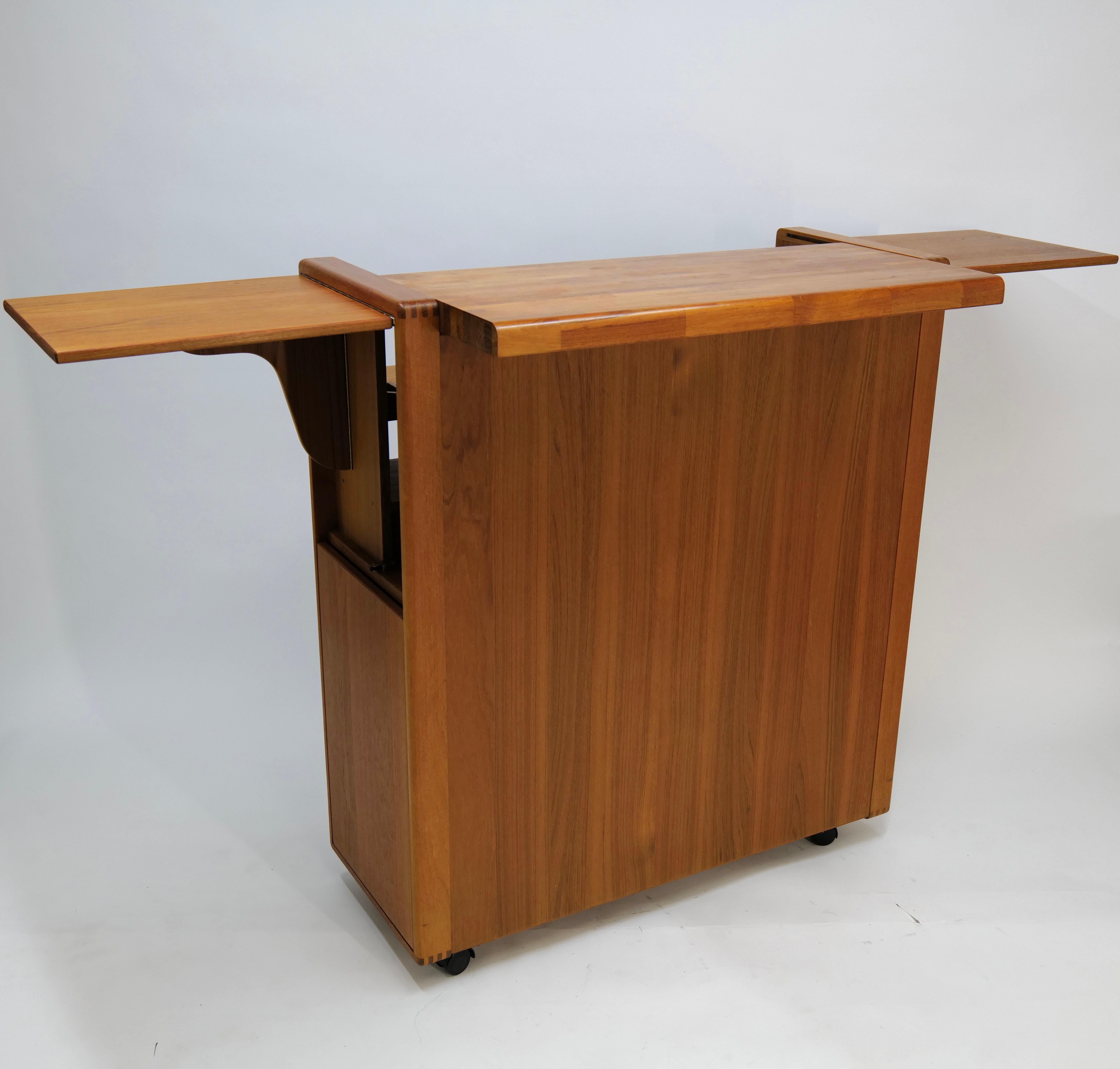 Mid Century Teak Convertible Dry Bar 3