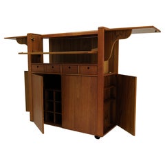 Mid Century Teak Convertible Dry Bar