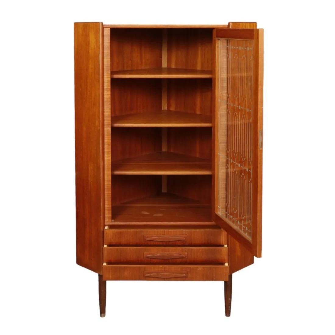 mid century corner cabinet made of teak
in good condition for age and use 