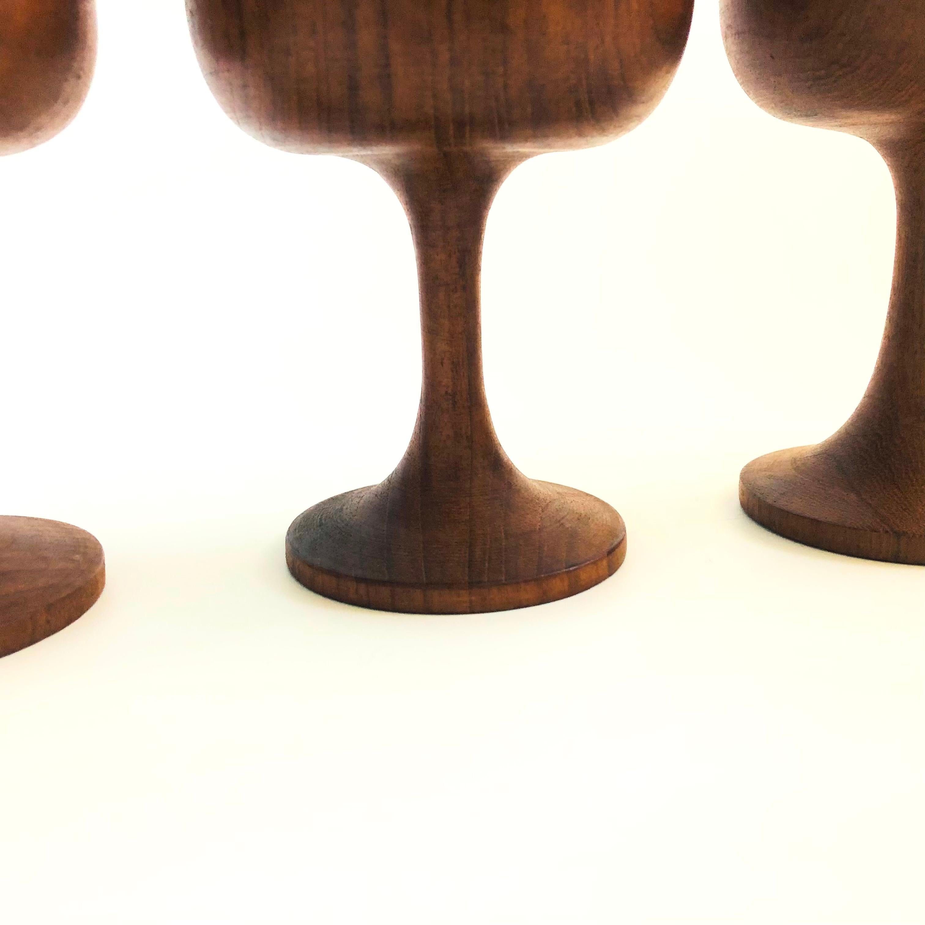 20th Century Mid Century Teak Coupes - Set of 4 For Sale