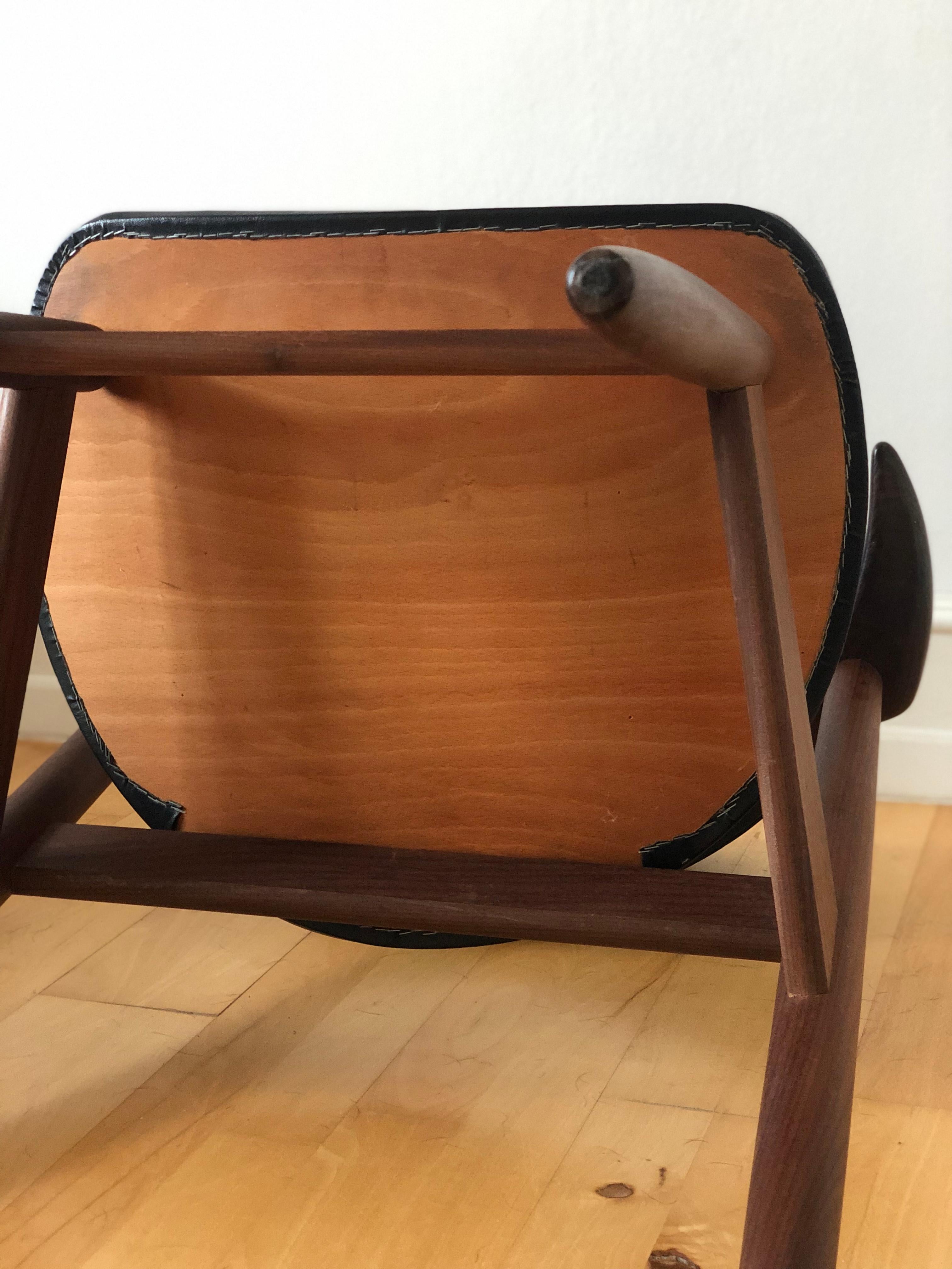 Mid Century Teak Cowhorn Chair Tijsseling 1960s For Sale 2
