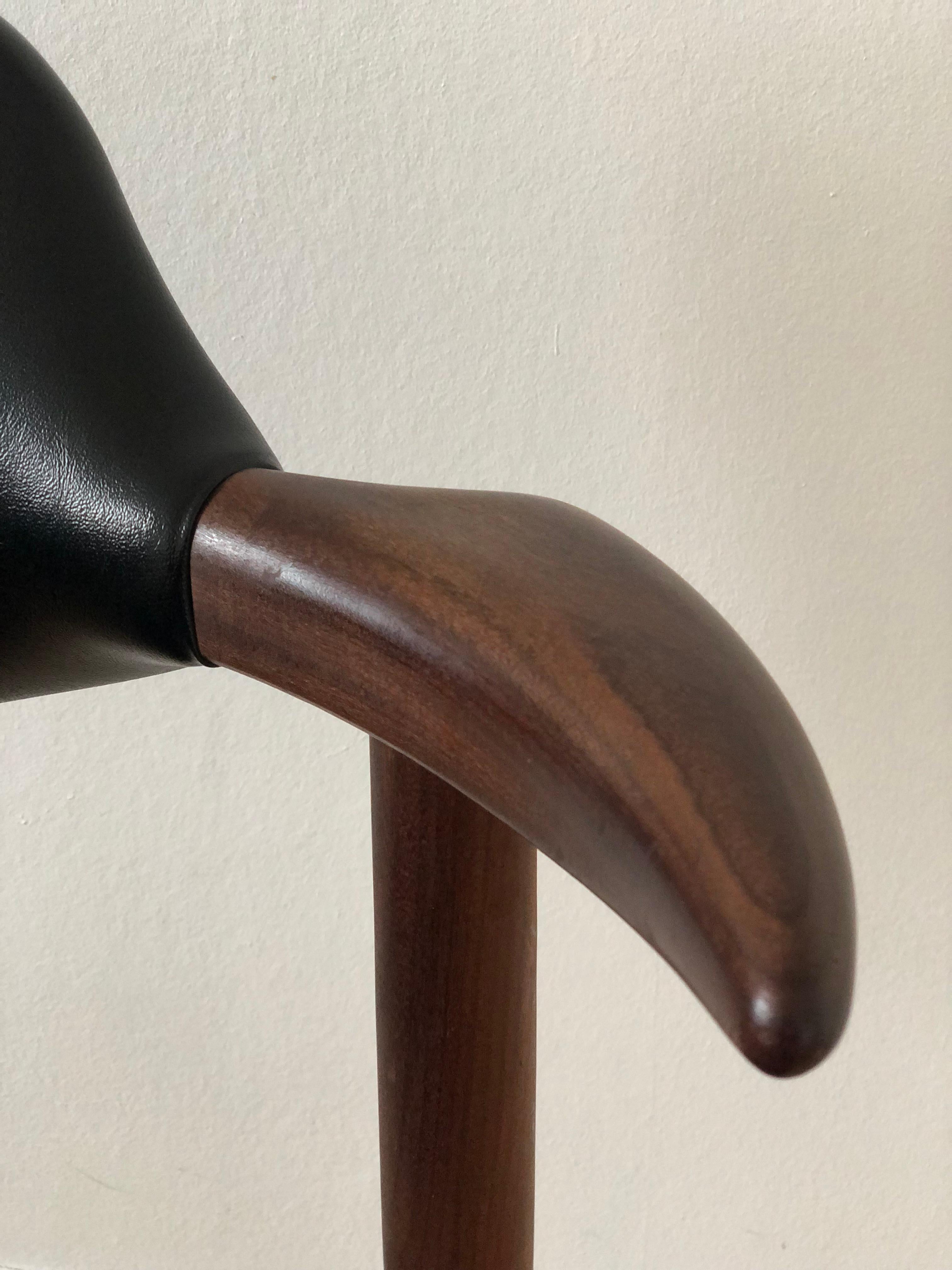 Dutch Mid Century Teak Cowhorn Chair Tijsseling 1960s For Sale