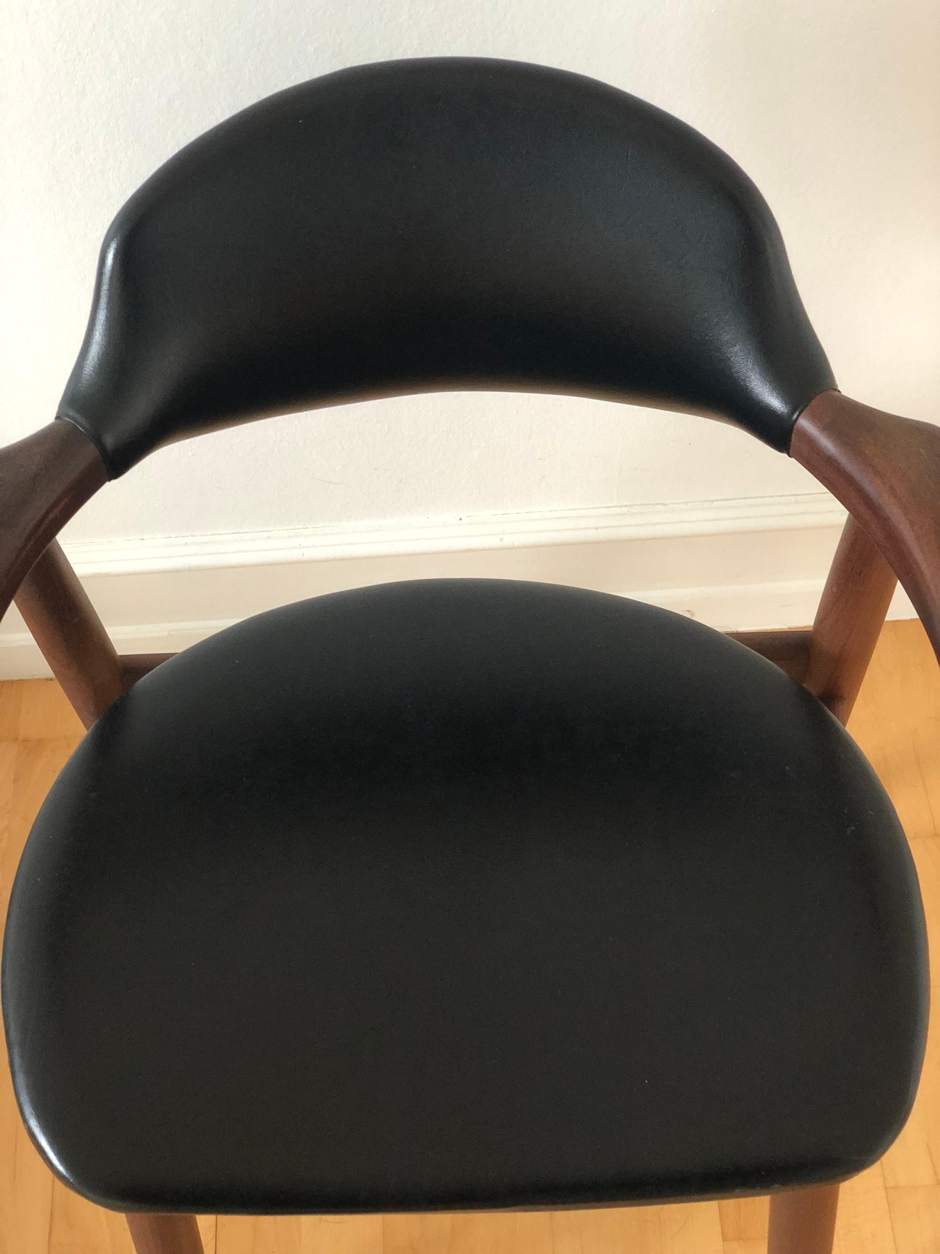 Mid Century Teak Cowhorn Chair Tijsseling 1960s For Sale 1