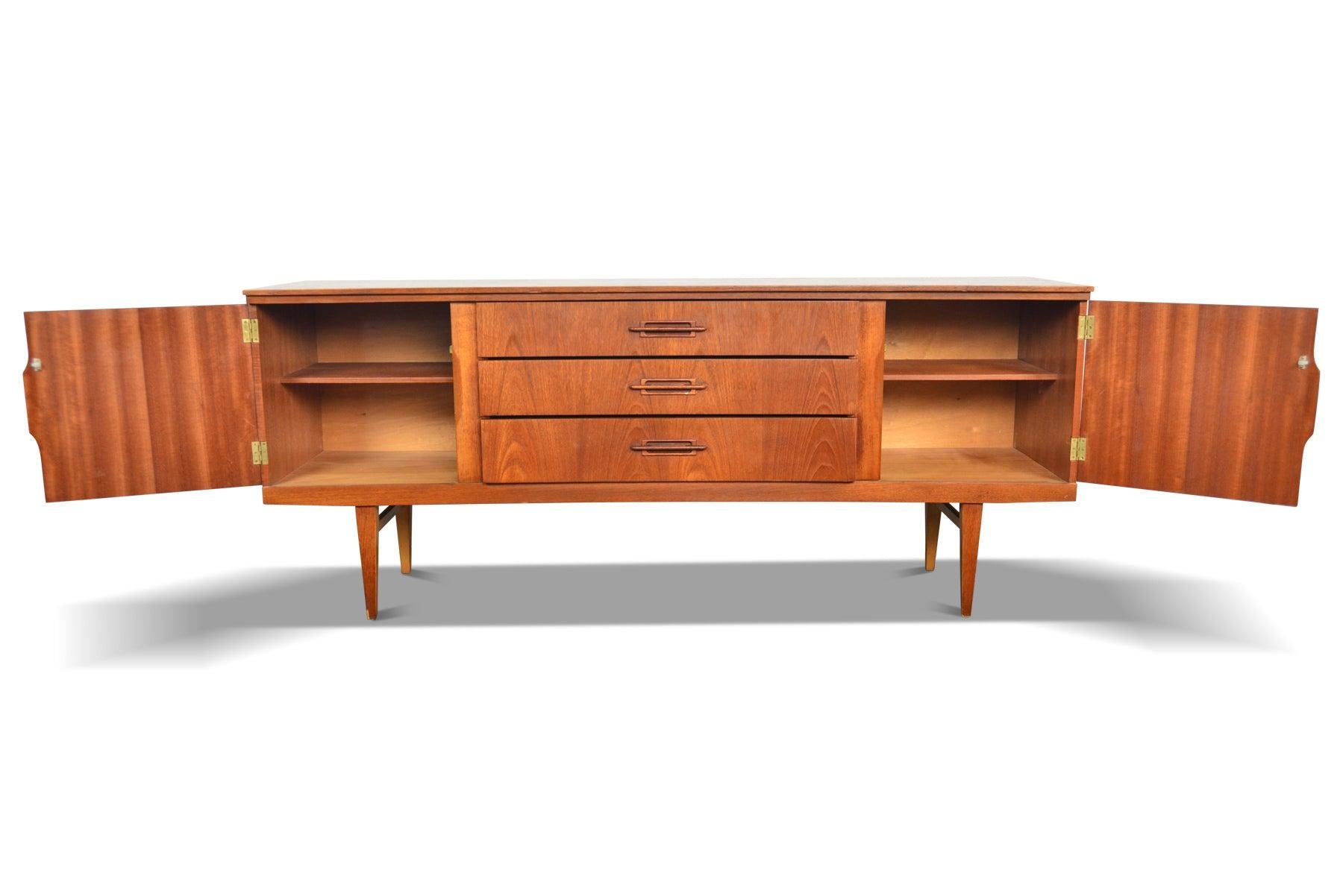 Mid-Century Teak Credenza by Beautility #2 In Excellent Condition In Berkeley, CA