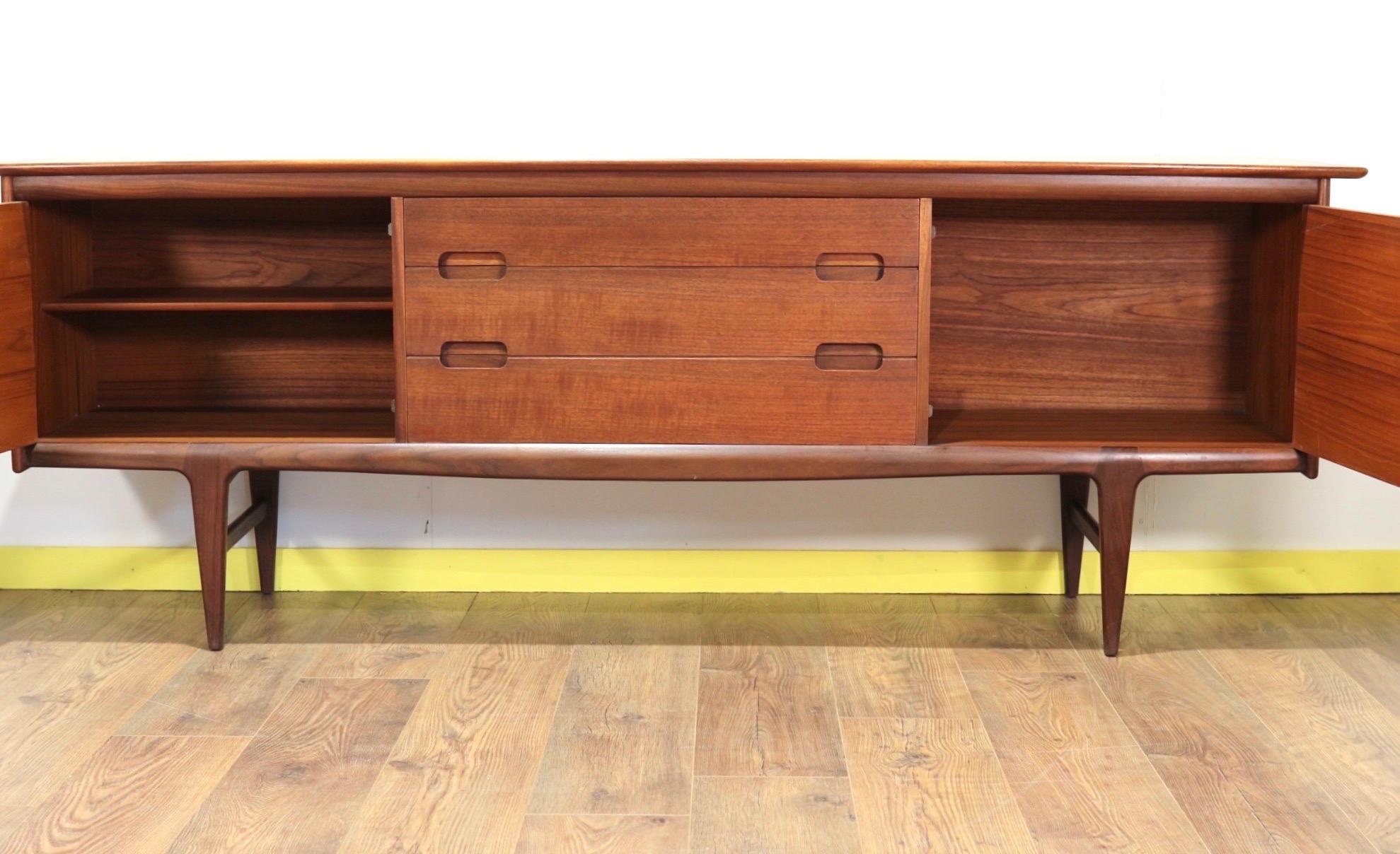 Mid-Century Teak Credenza by Younger Danish Style 5